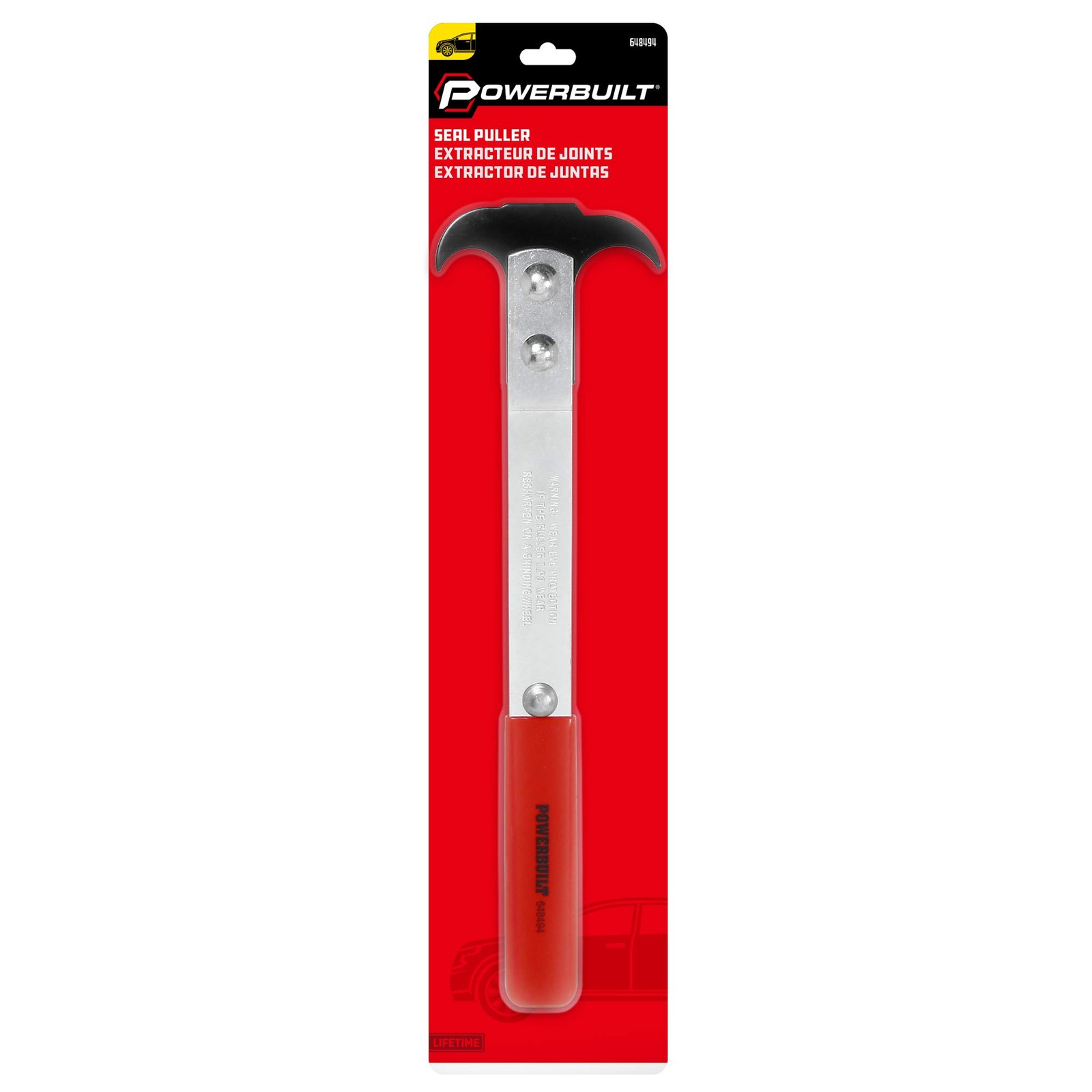 Powerbuilt Seal Puller, Heavy-Duty Tool for Removal, Easy Grip, Red
