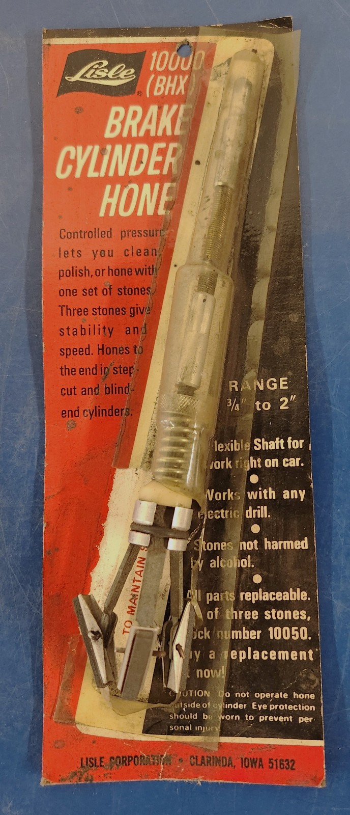 LISLE 10000 BRAKE CYLINDER HONE TOOL WITH FLEXIBLE SHAFT