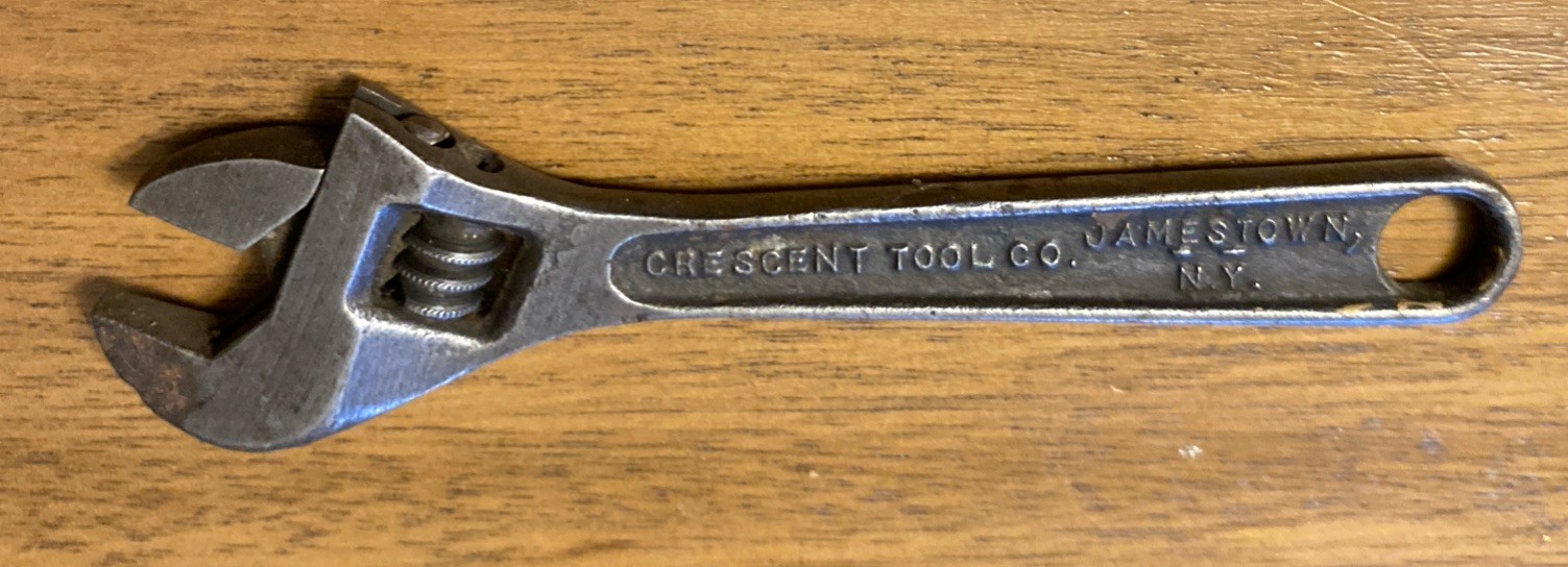 Vintage 4″ Crescent Tool Co. Adjustable Wrench Jamestown NY USA