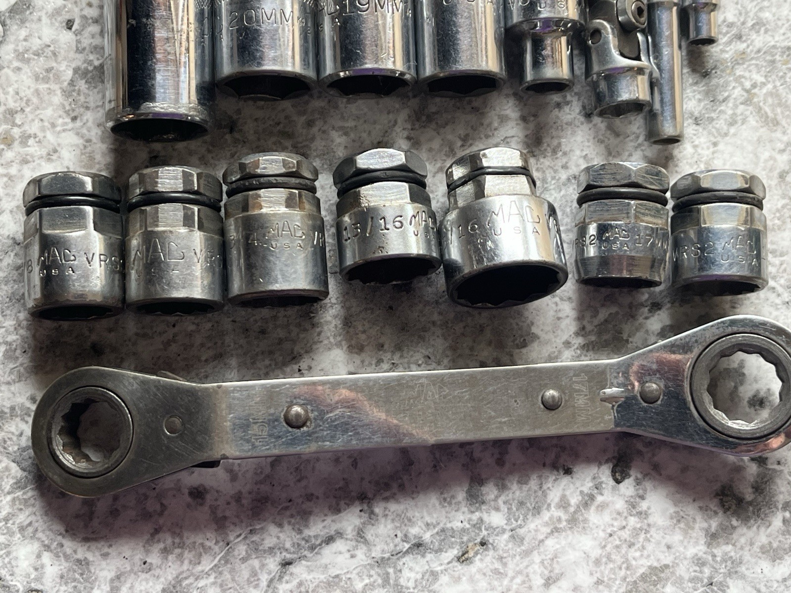 16 MAC TOOLS Sockets Metric SAE USA 1/2” Drive Specialty Mechanic Free Shipping