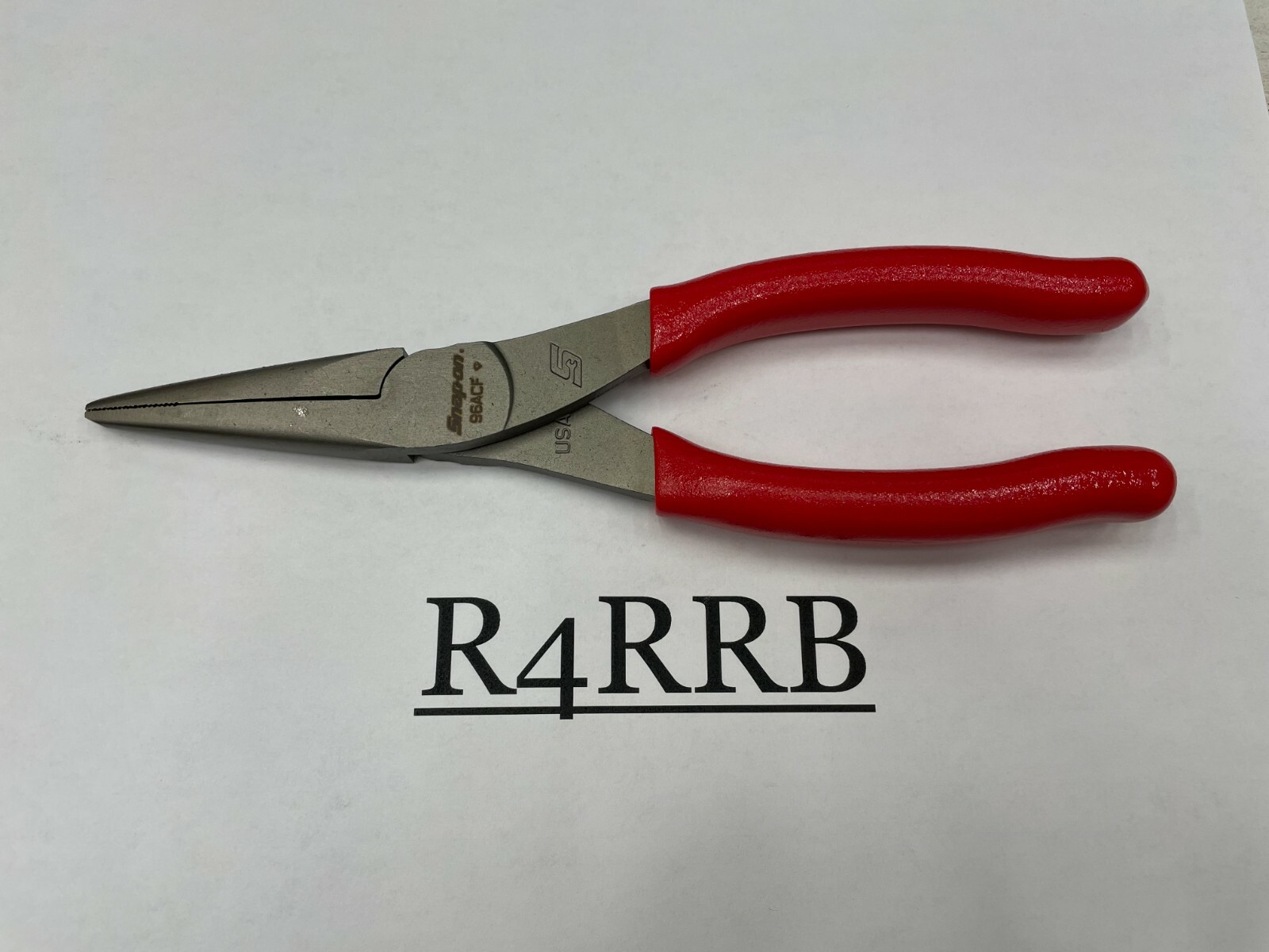 Snap-On Tools USA NEW RED Soft Grip 8″ Talon Grip Needle Nose Pliers 96ACF