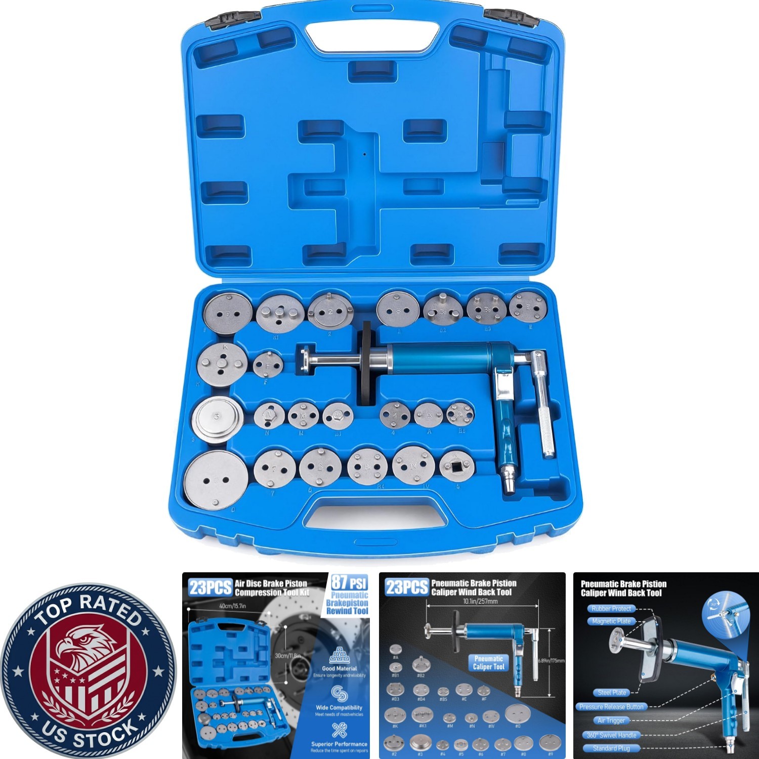 Universal Air Brake Caliper Tool Set – 23PCS for Professional Automotive Repair