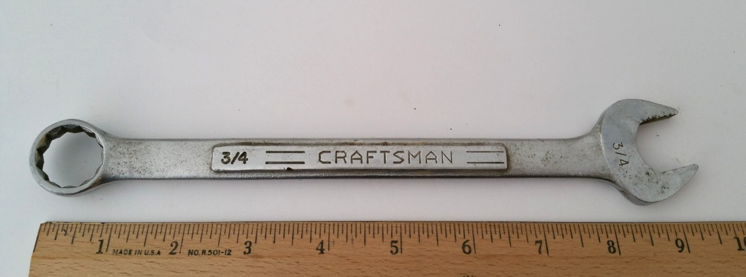 Vintage Craftsman 3/4″ 12 Point Combination Wrench V-Series USA K 284
