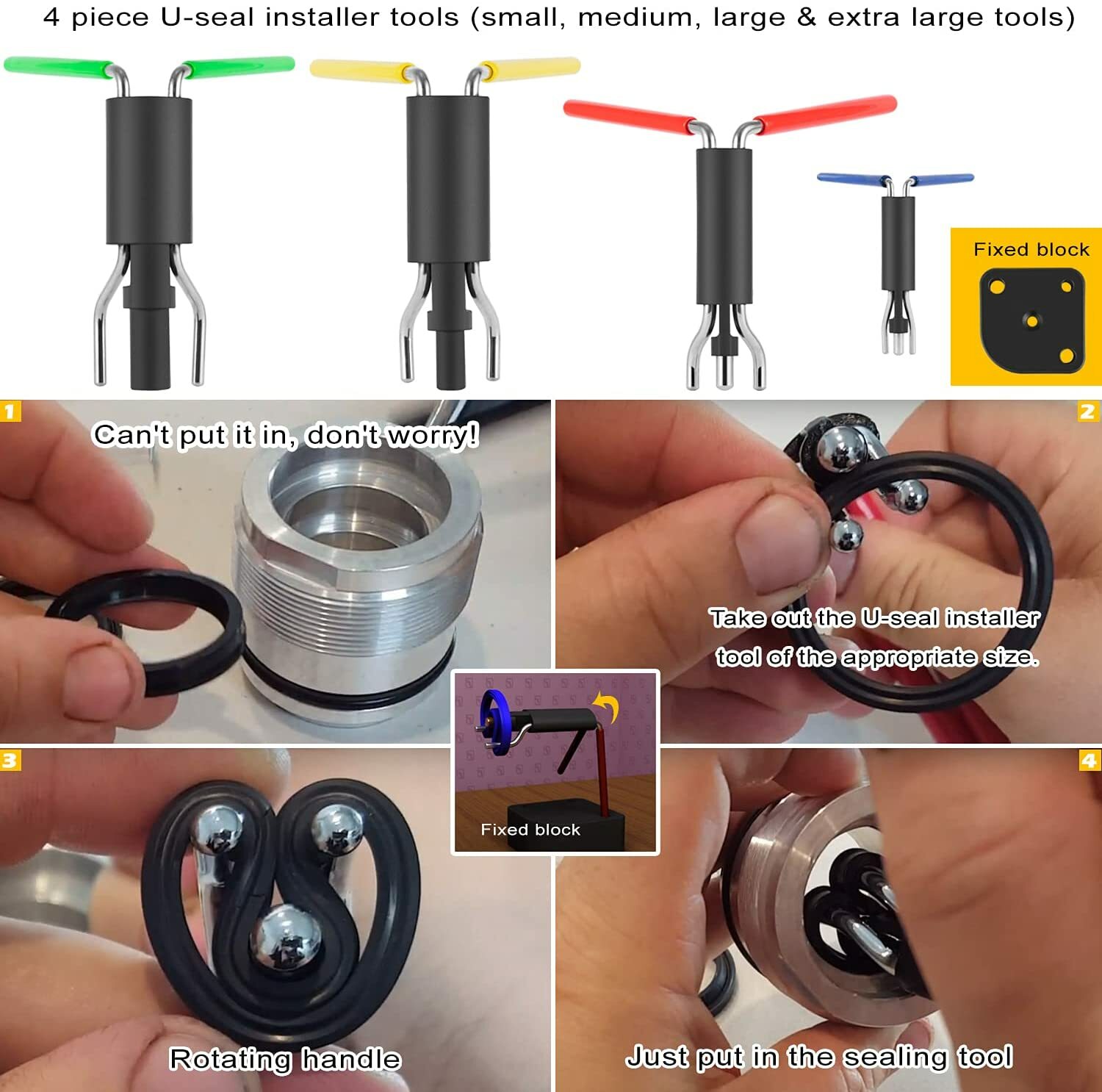 17Pcs Hydraulic Cylinder Repair Tool Kit For Hydraulic Cylinder Skid Steers ect.