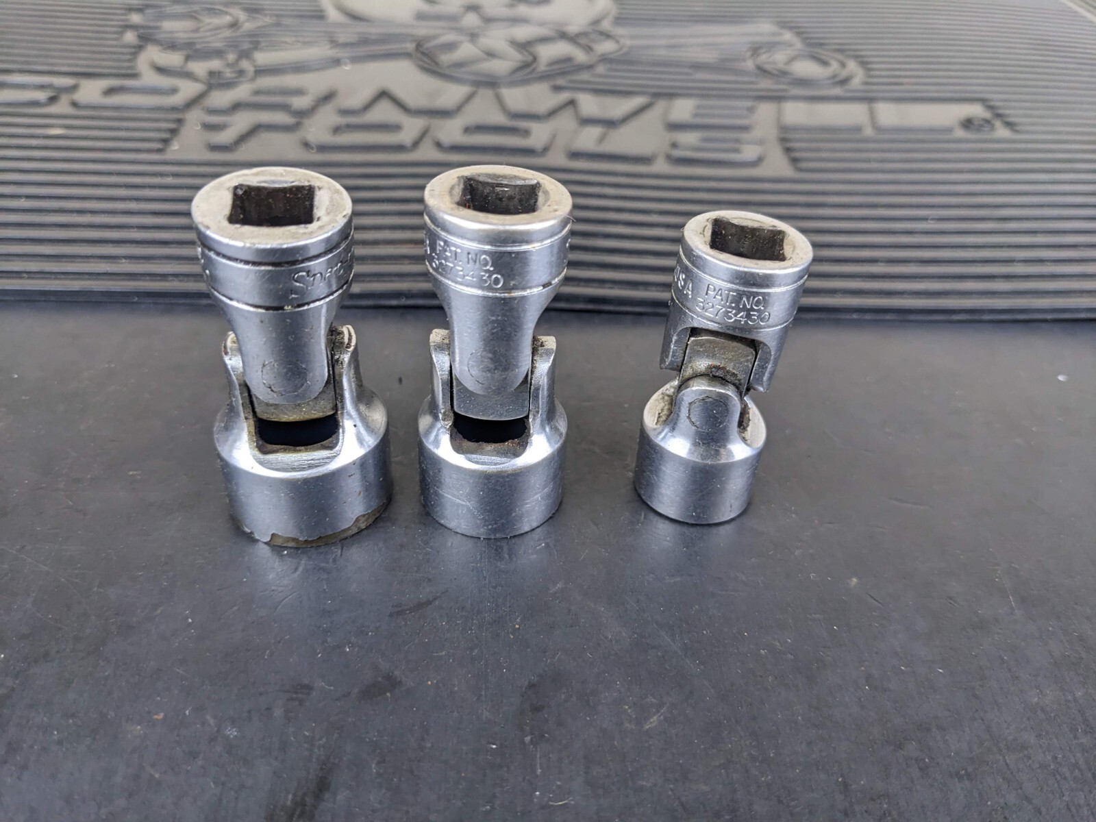 #ba511 Snap On Chrome 6PT Shallow Socket FS18 9/16 FS22 11/16 FS24 3/4