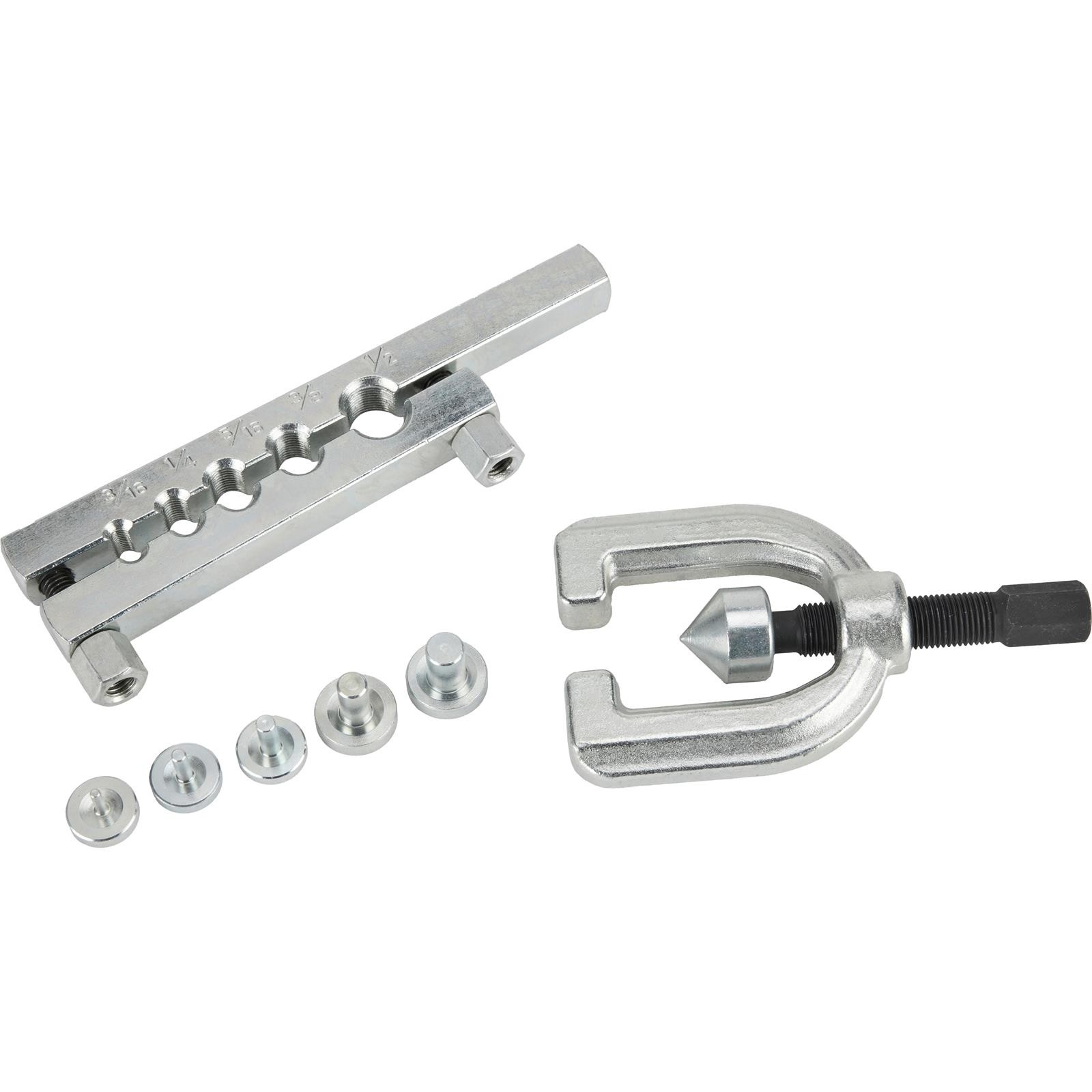 7 Piece 45-Degree Double Flaring Tool, 3/16-1/2 Inch Mild Steel