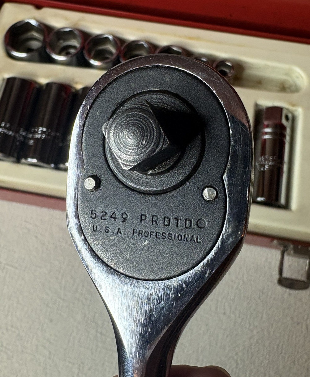 VINTAGE PROTO Socket Wrench Set 5002B Incomplete 6pt Spark EUC