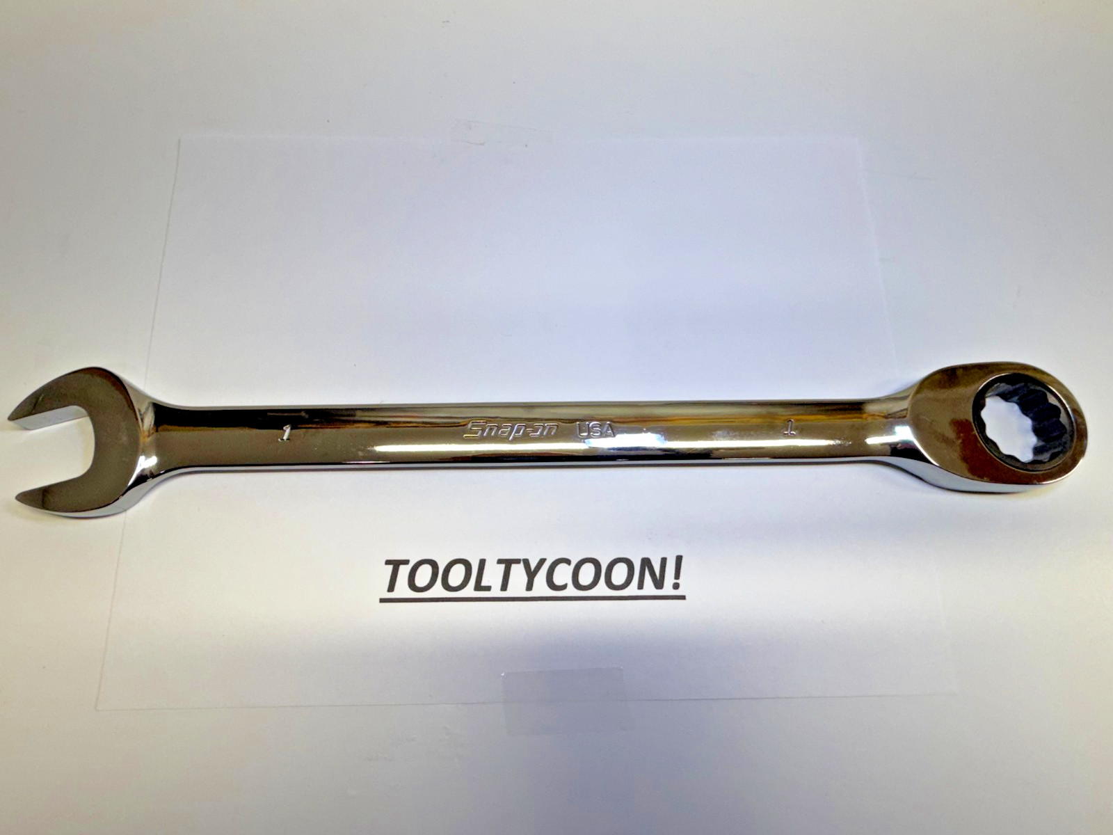 Snap-on Tools USA NEW 1″ SAE 0° Non-Reversing Ratcheting Combo Wrench OXR32A