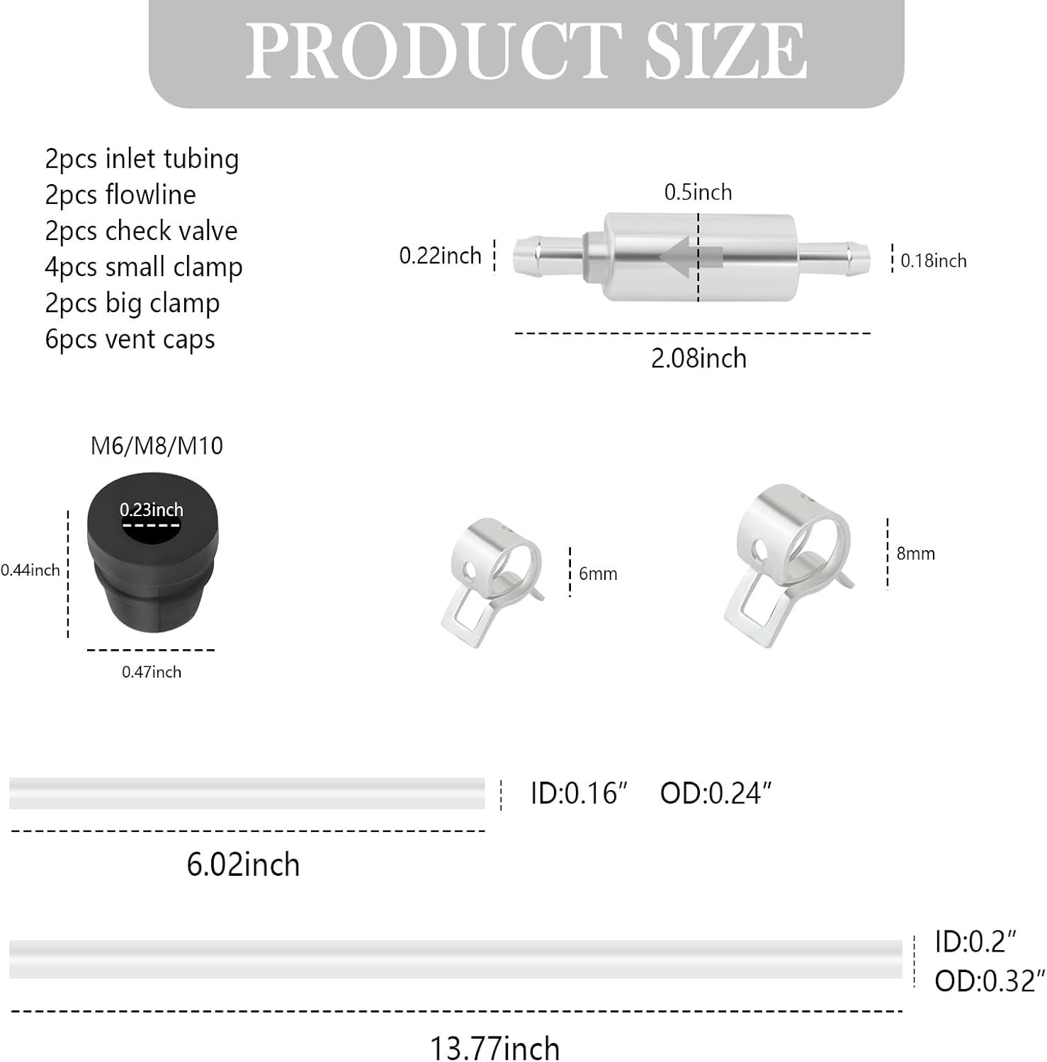 Durable Brake Bleeding Kit with One-Way Valves and Dust-Proof Caps for Safe Use