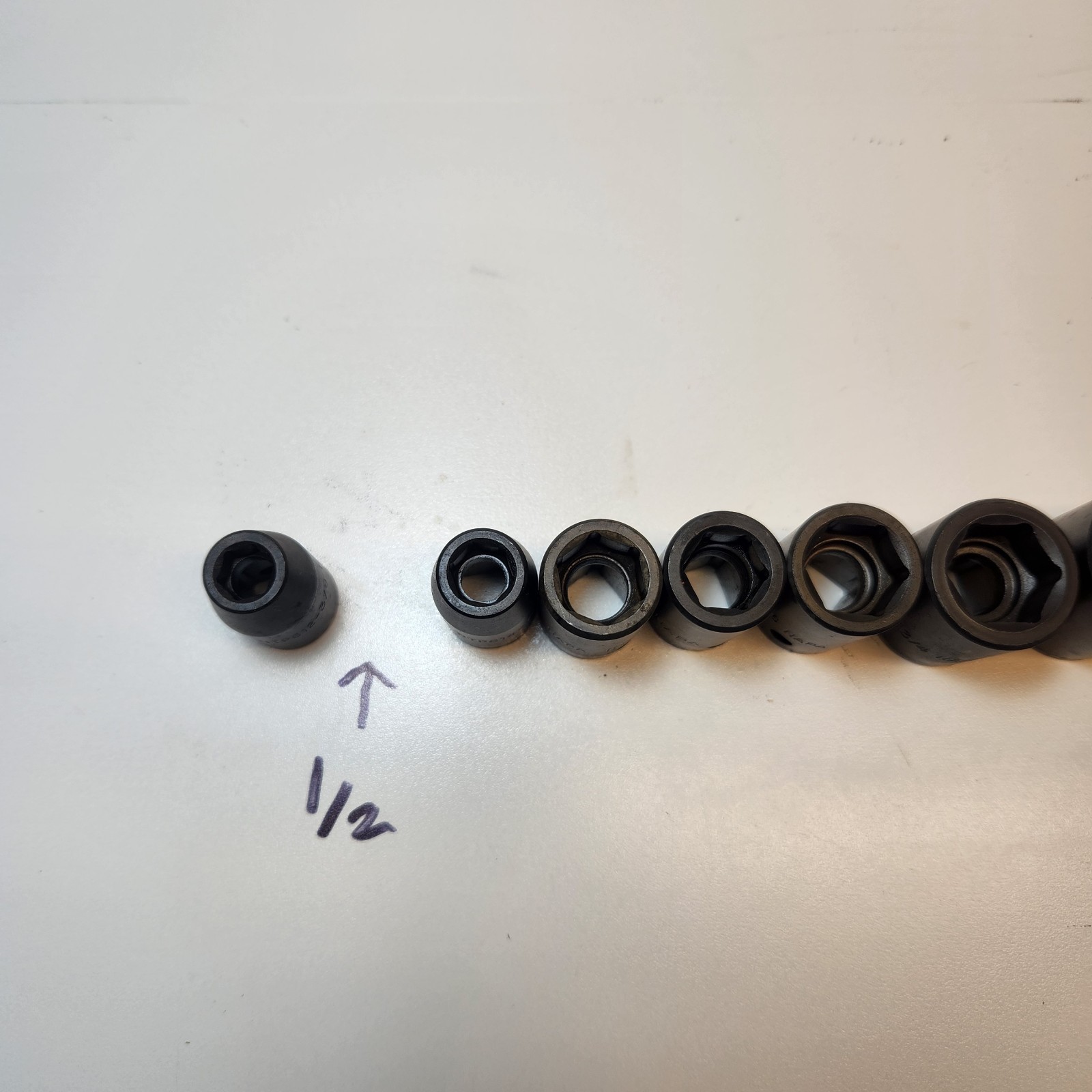 NAPA Professional Impact Socket Set of 16pcs 1/2 Drive USA NTP-612 to NTP-648