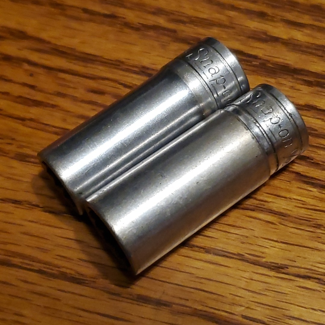 Snap-on Tools Socket SF161 & SF141 3/8″Drive 12 Pt Deep 1/2″ & 7/16″ Chrome USA