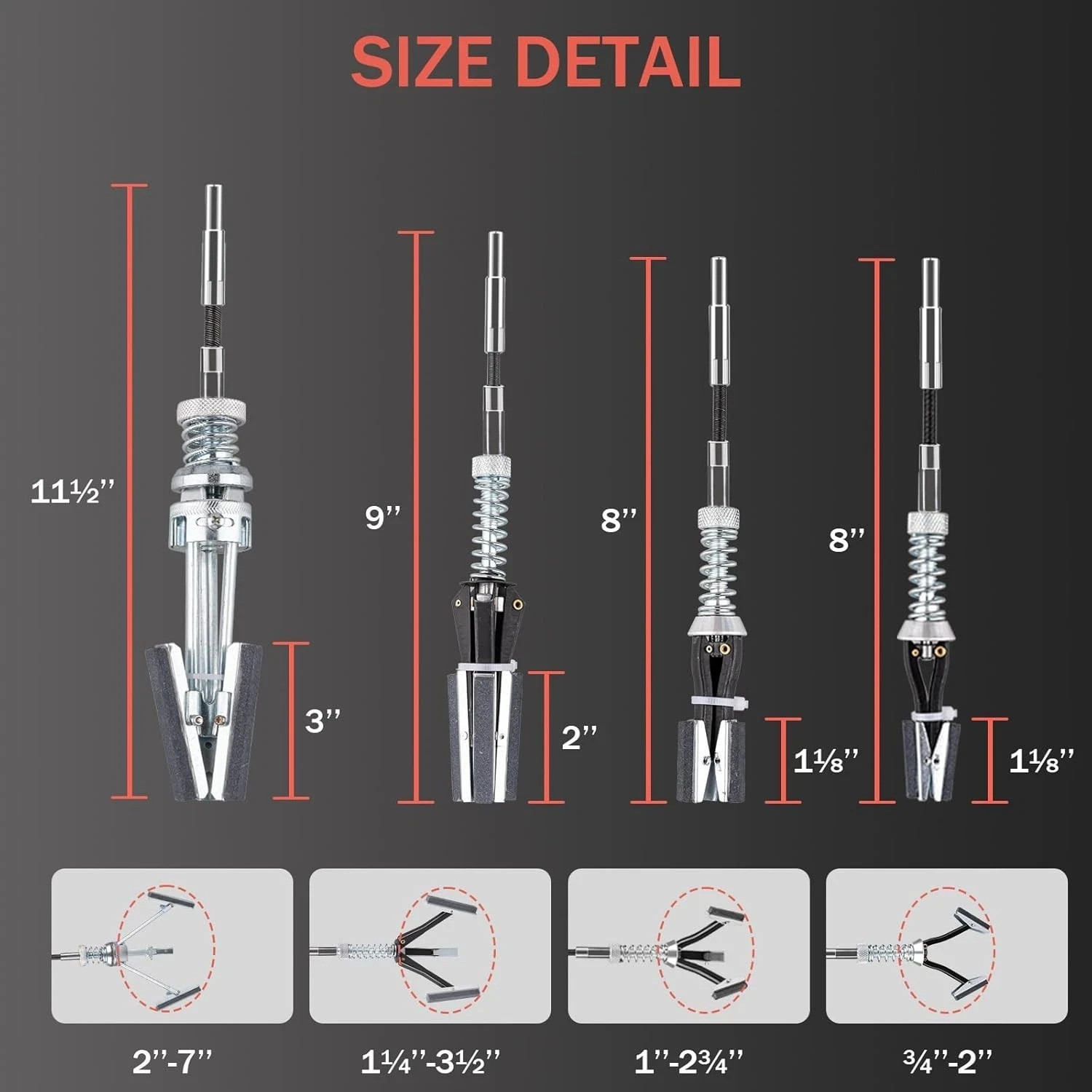 7PCS Cylinder Hone Tool Set with Box, Adjustable Engine Cylinder Honing Tool Kit