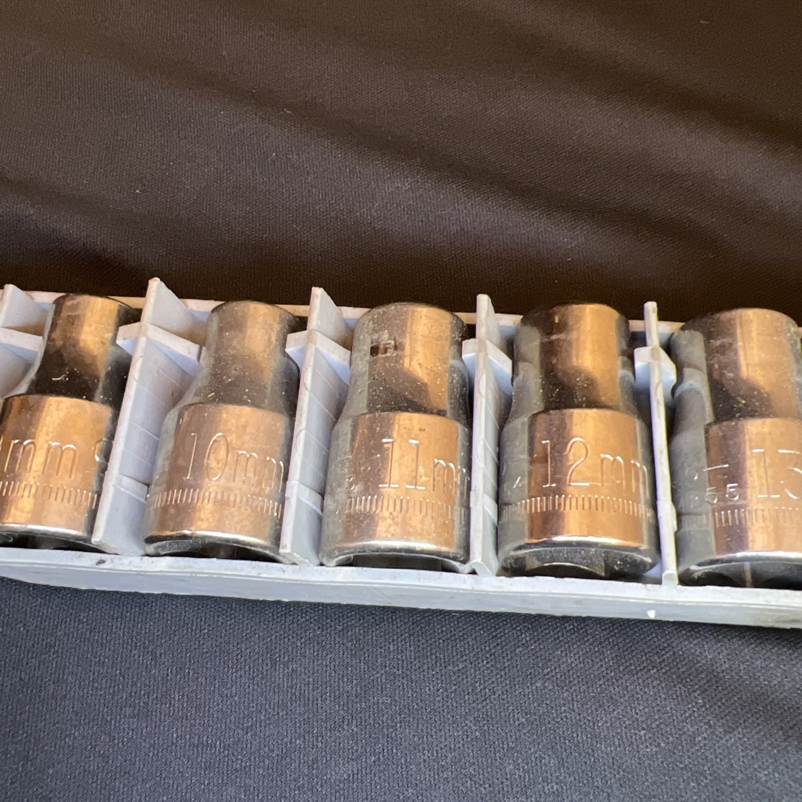Vintage 34450 Craftsman 1/2″ Drive 6pt 10pc Socket Set 3/8-15/16 Metric Sears