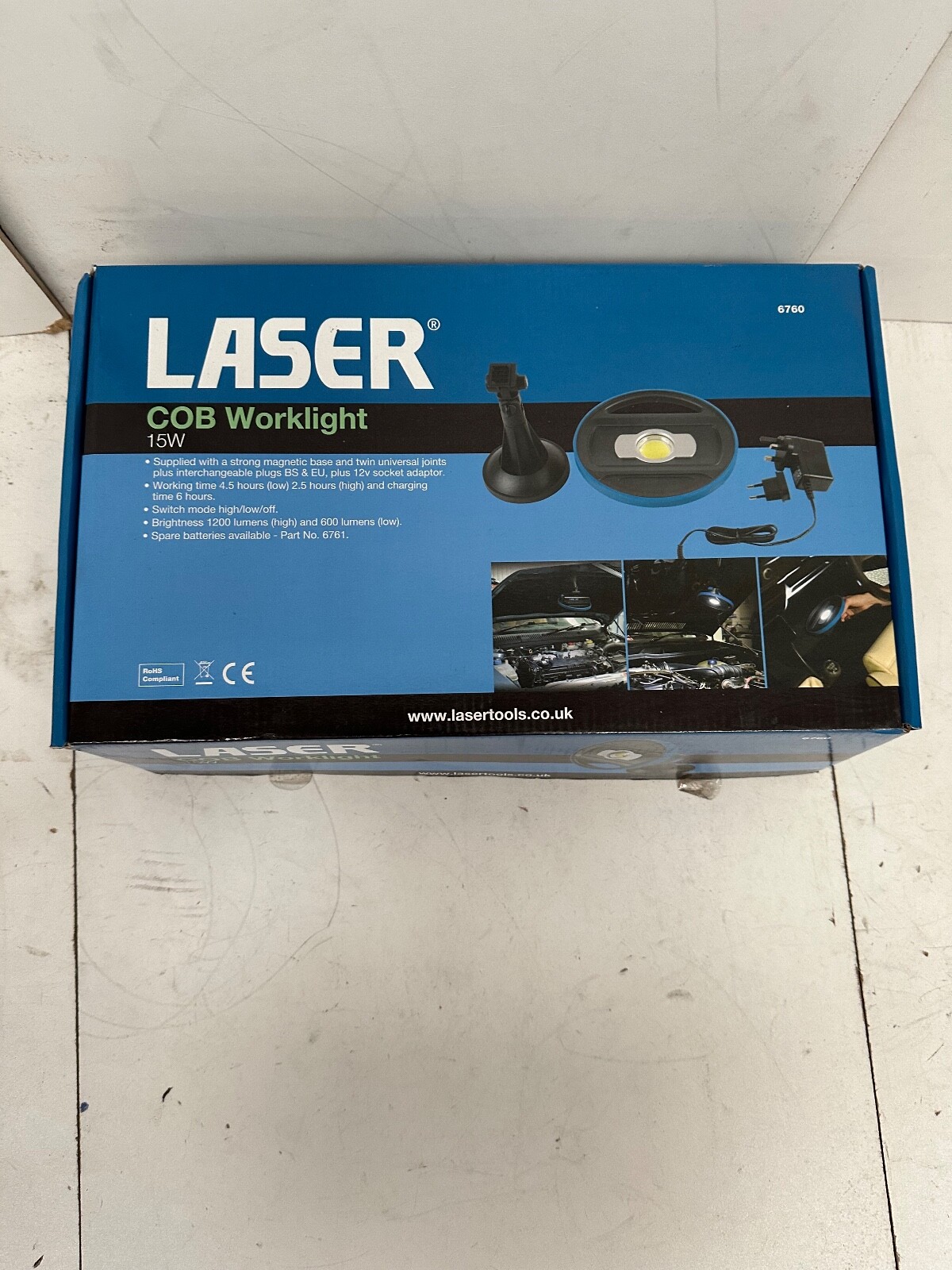 Laser 6760 COB Worklight 15w FREE UK NEXT DAY DELIVERY VAT INCLUSIVE