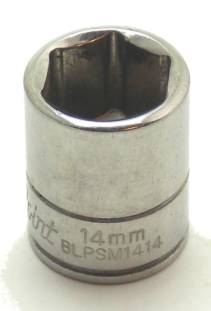 Blue Point Metric 1/4″ Drive 6 Point 14mm Socket Model BLPSM1414 Made USA Used