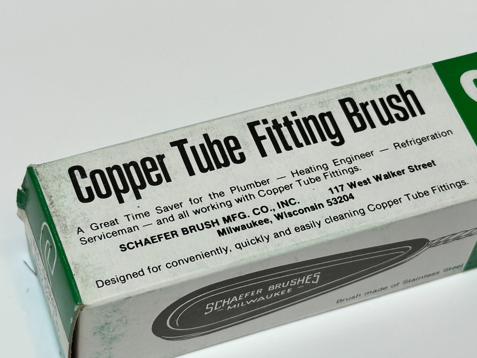 NOS Schaefer Tools USA Copper Tube Fitting Brush, 3/8” Inside Diameter ID, NEW