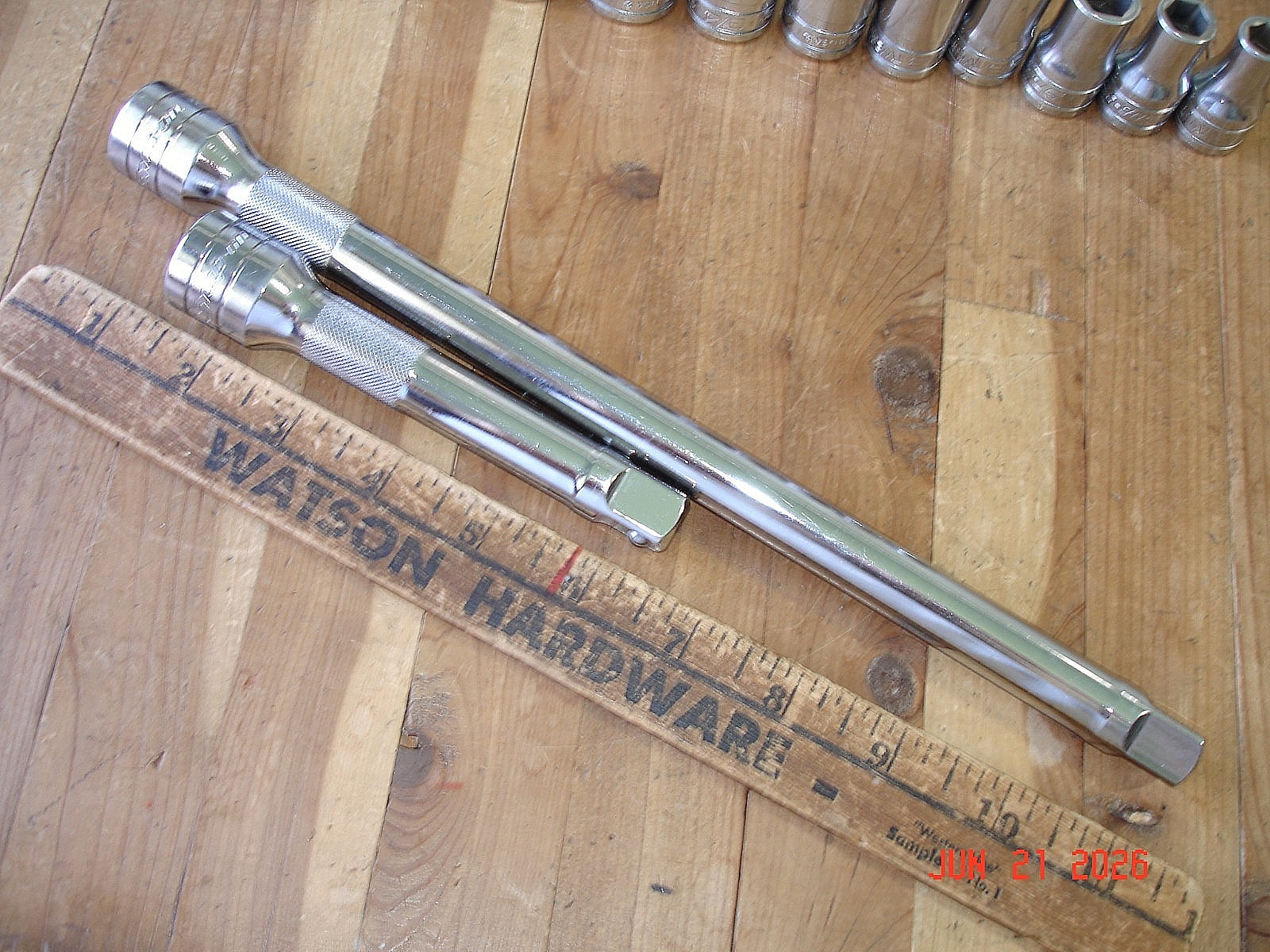 SNAP-ON 17 PIECE 1/2 DRIVE SAE SOCKET SET RATCHET EXTENSIONS MECHANICS TOOLS USA