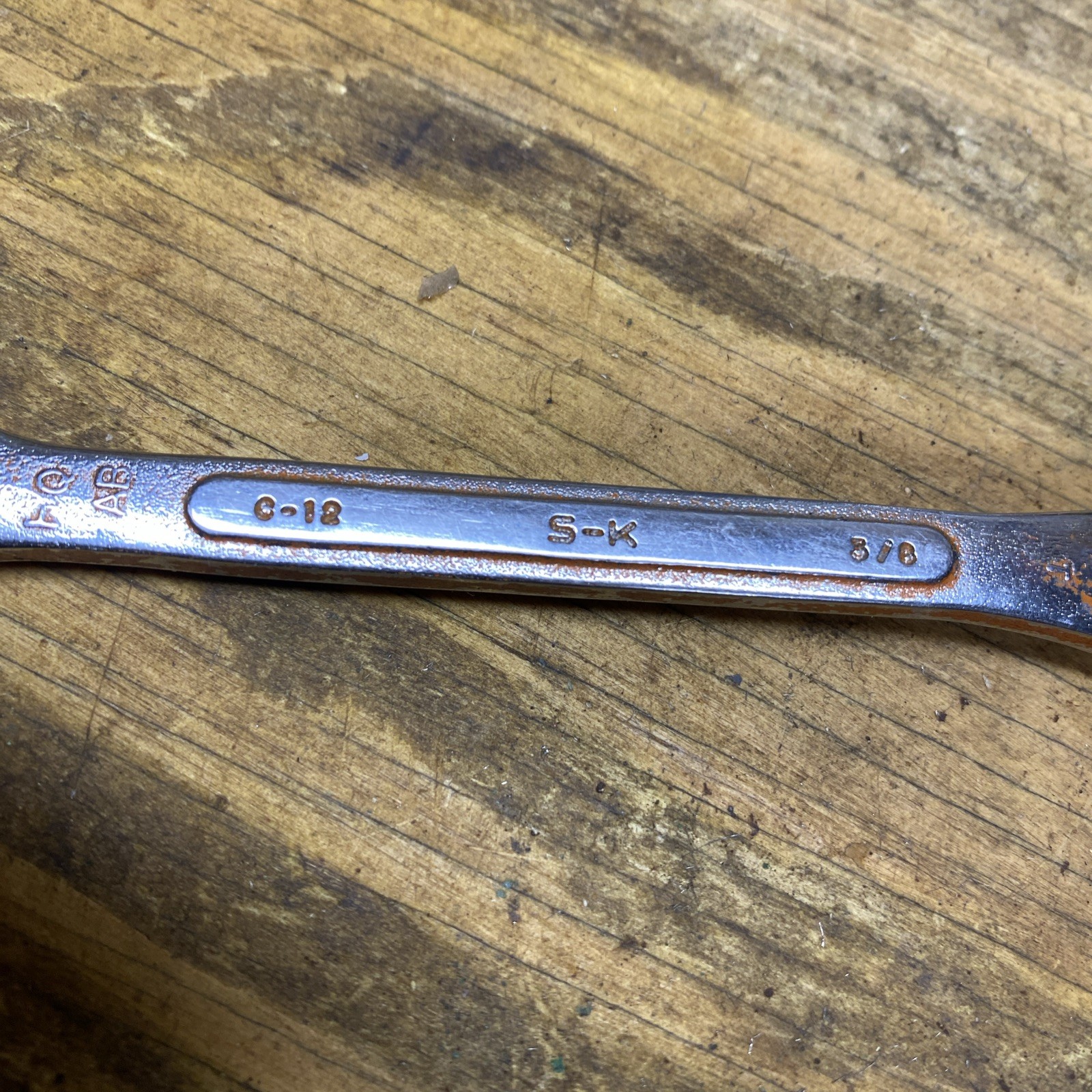 Vintage S-K Tools C-12 3/8″ 6 Point SAE Combination Wrench USA