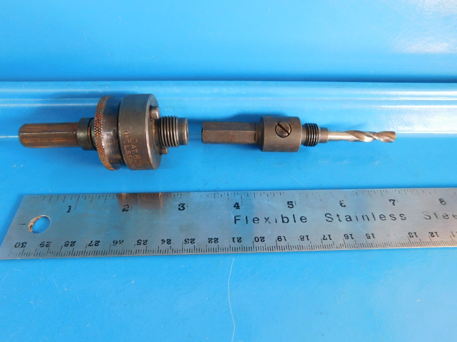 USED, STARRETT HOLE SAW ARBORS , LOT OF TWO