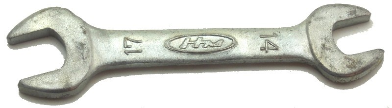 Honda Motors HM Motorcycle RK Open End Metric Wrench 14mm & 17mm 5.25″ Long Used
