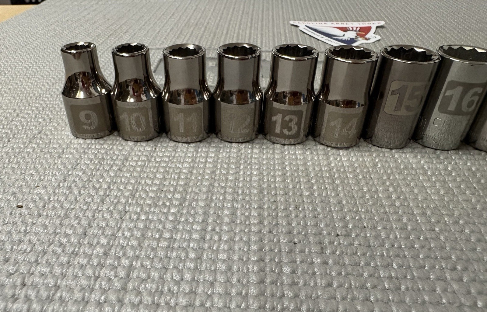 Sears Craftsman USA 12pc 1/2” Drive Metric Easy Read Sockets 9-20 Dual Mark G2D