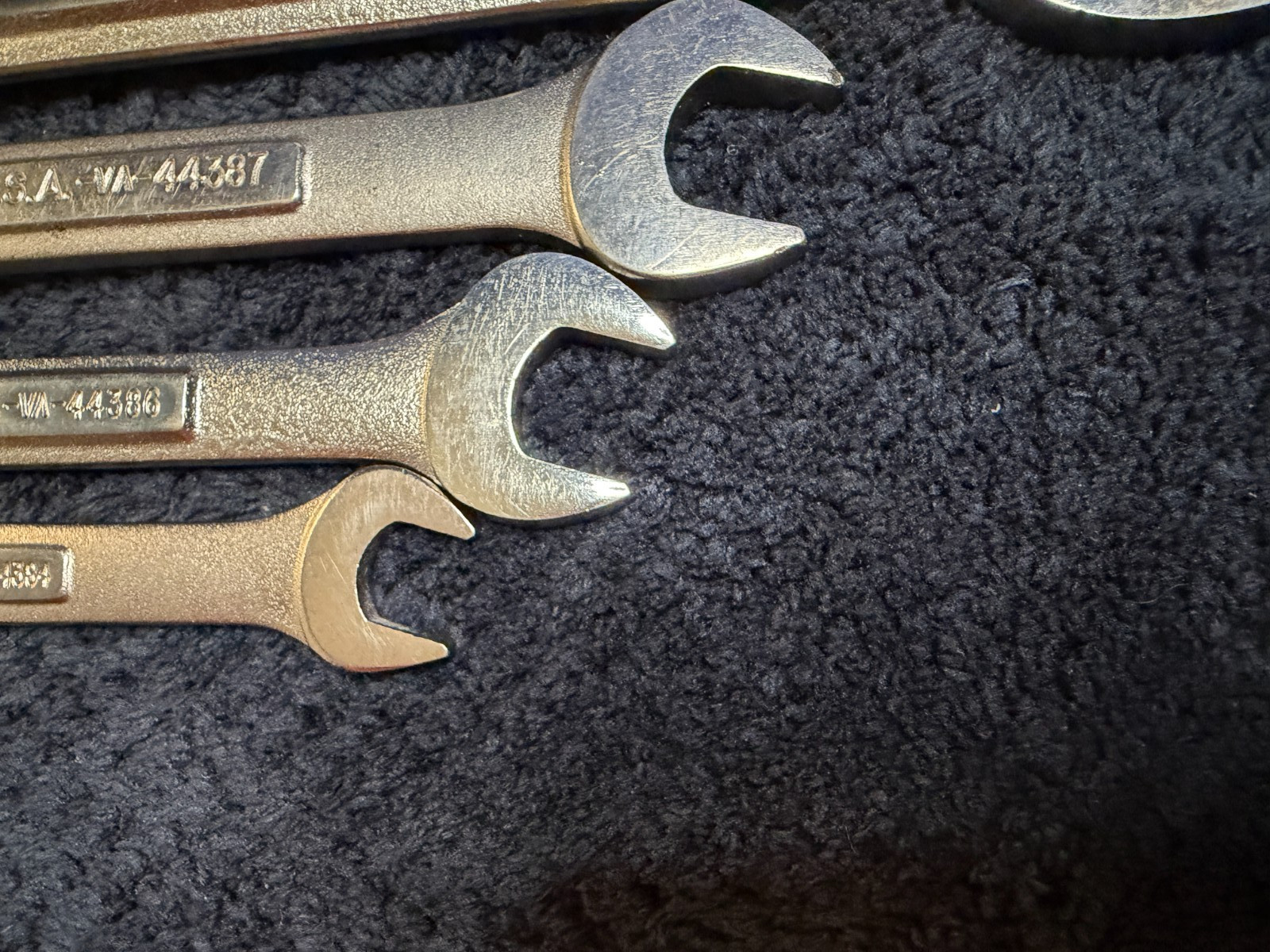 4 – Vintage Craftsman 6-Point VA SAE Combination Wrenches 7/8 5/8 9/16 7/16