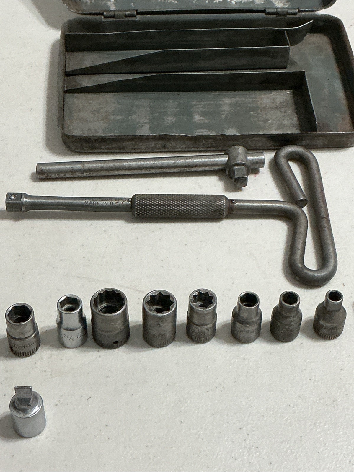 Vintage Snap-On 1/4 Drive Socket Set, Early Style, Rare!!!!