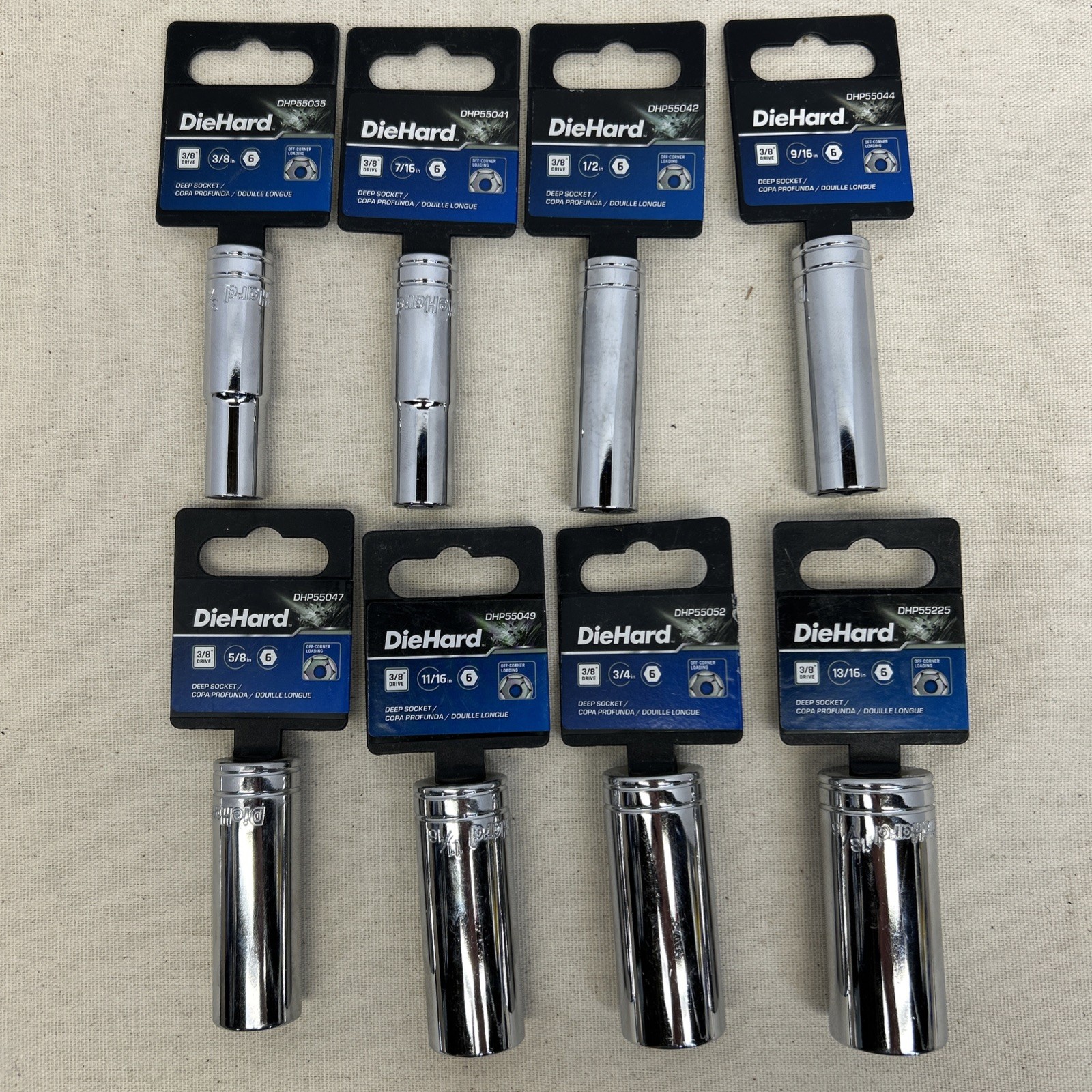 DieHard 3/8 Drive Standard 8pc Deep Well Socket Set 3/8 – 13/16
