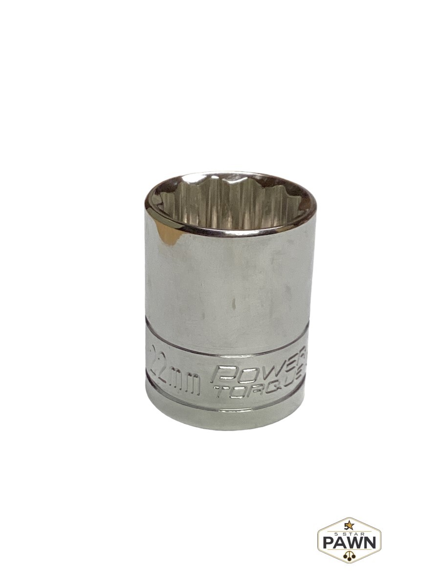 Power Torque 22mm Socket 1/2 Inch Drive Standard 12 Point – GM8278 (FVS024516)