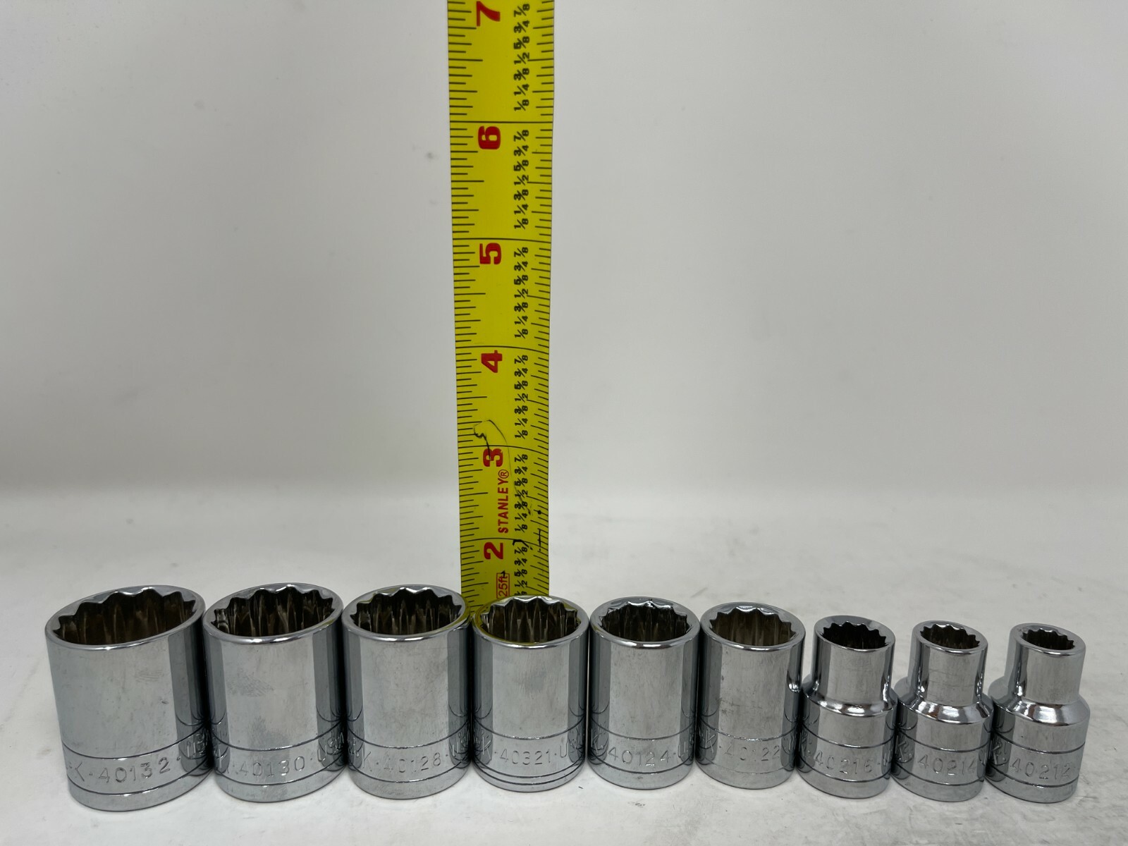SK Tools 12Pts 1/2” Drive 9 Socket Set 40212 3/8″ To 40132 1″ SAE + 21mm Metric