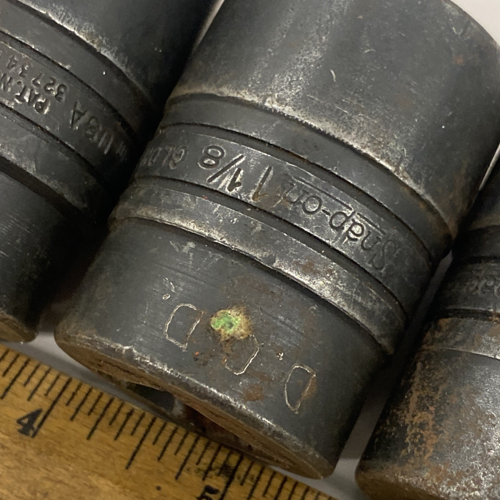 Lot of 5 Snap-on USA 3/4 drive GLDH-Series Impact SAE/Metric Sockets 12 pt M0774