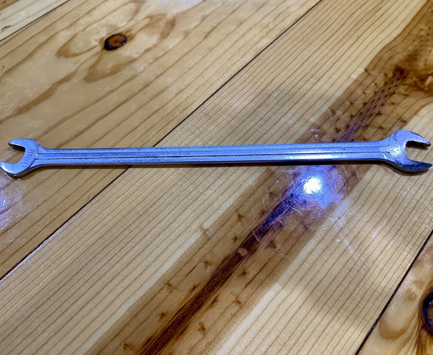 Blue Point Supreme 7/16″-1/2″ Low Torque Slime Line Open End Wrench LTA1416