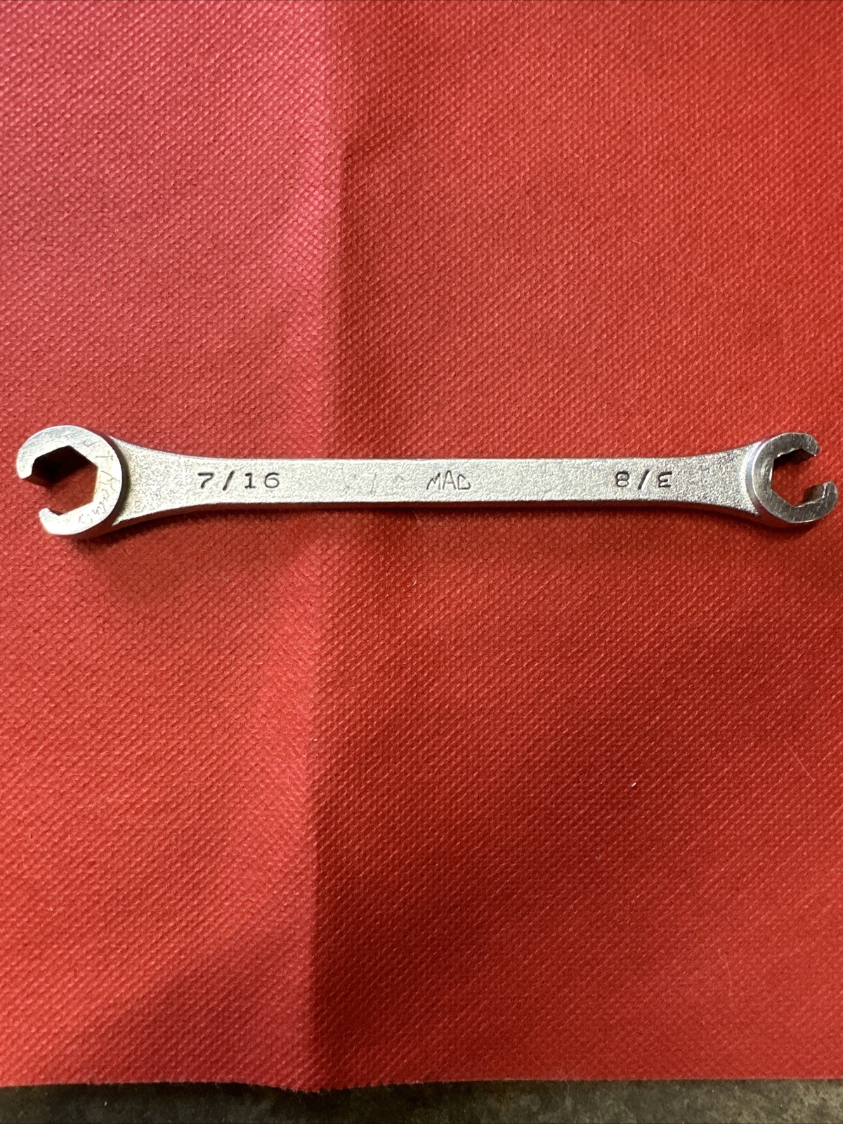 Vintage MAC TOOLS 7/16″ X 3/8″ FLARE NUT WRENCH 6″ LONG #OHB1214