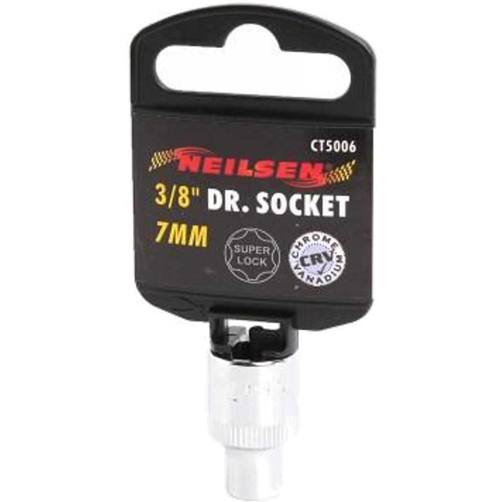 Neilsen 3/8″ Drive Standard Shallow Square Metric Single Socket 7mm