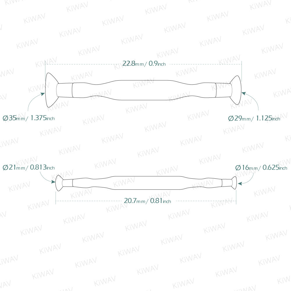 US Duty Paid KiWAV double ended valve grinding stick lapping tool 2pcs flat head