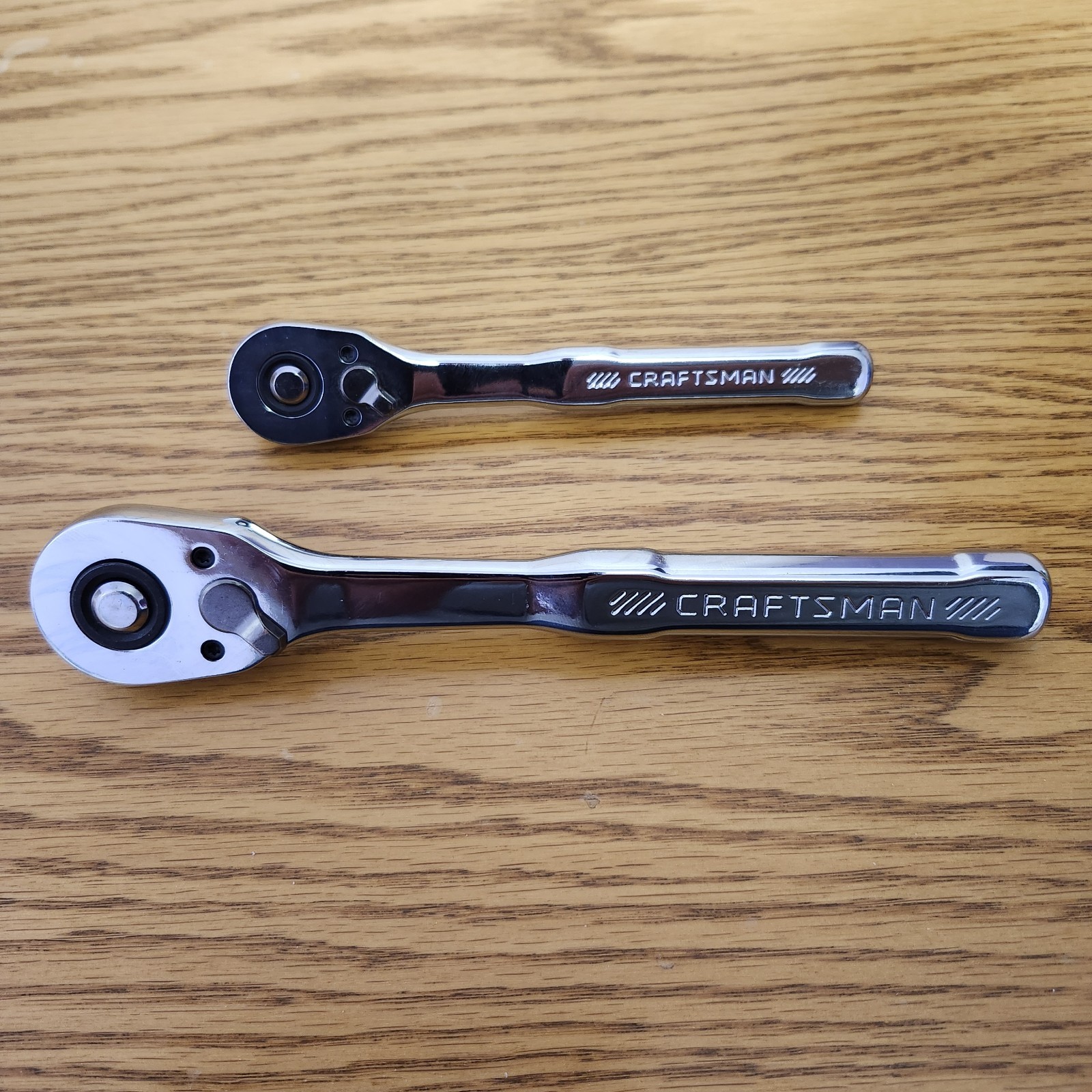 CRAFTSMAN 2pc 1/4 ,3/8 POLISHED Thin Profile Ratchets CMMT86721 CMMT86722