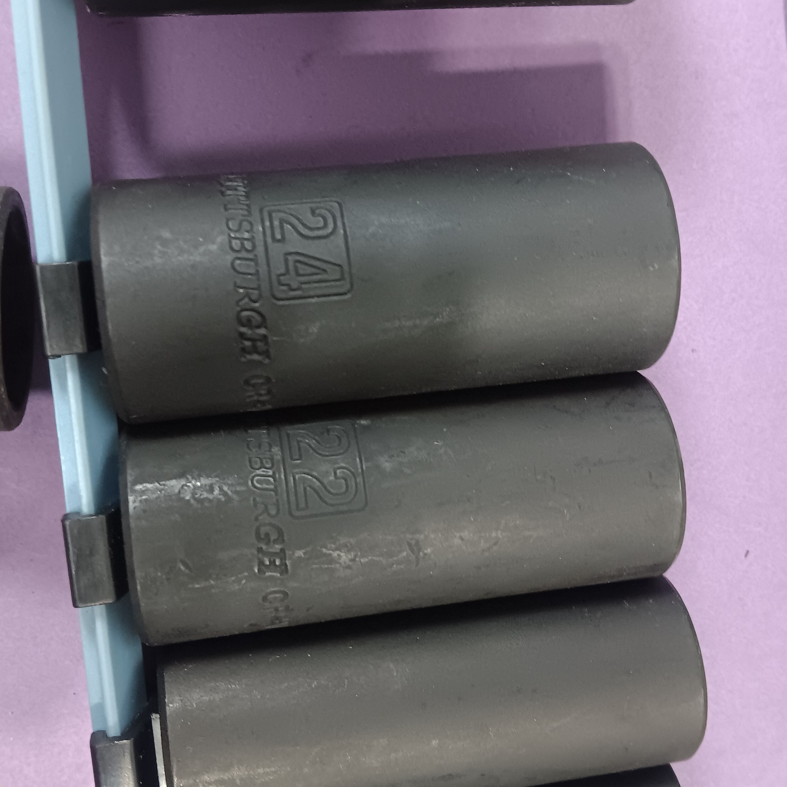 Lot of 38 Mixed Impact CRV Deep Sockets 3/4″ & 1/2″ Pittsburgh Tools