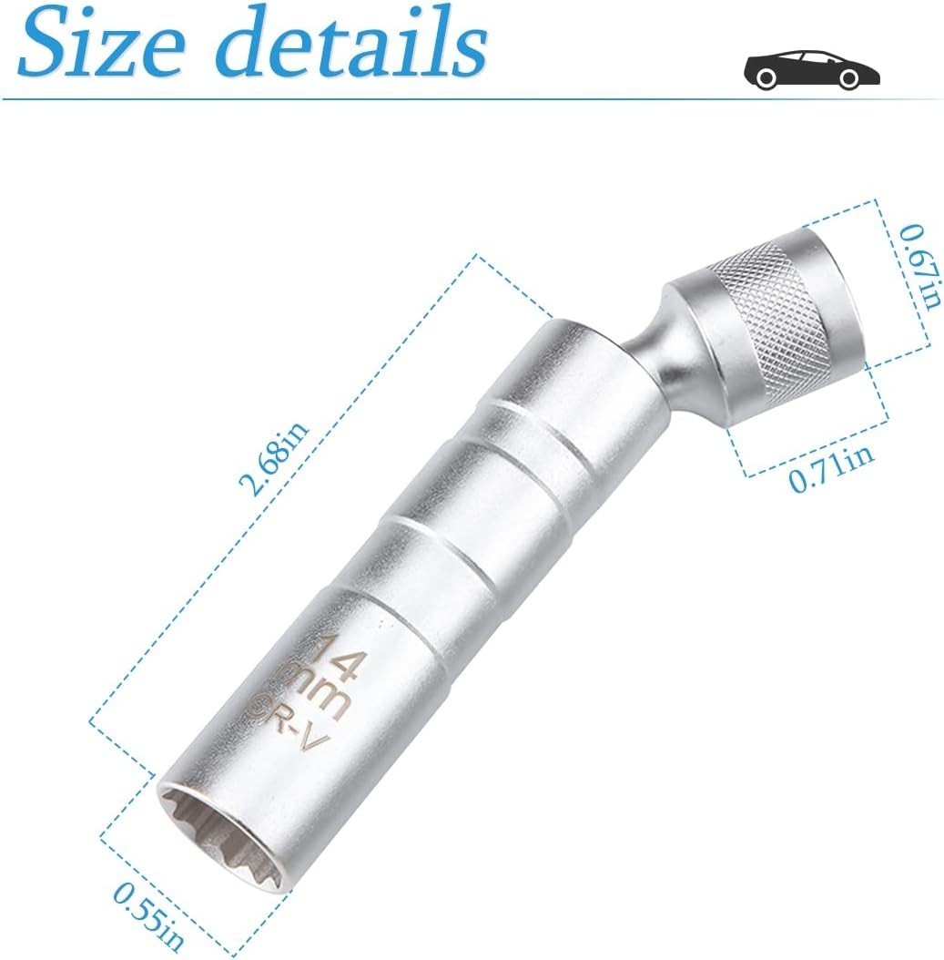 Durable Magnetic Socket Tool – 14mm Thin Walled, Universal Fit for Vehicles