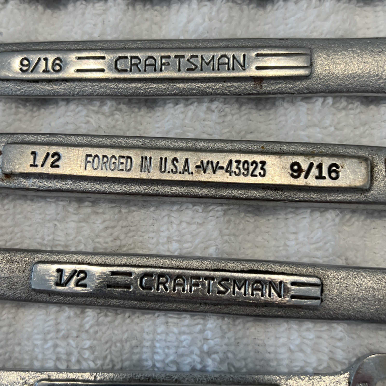 Craftsman Mixed Lot Of 8 Combination and Box End SAE Wrenches VV Series