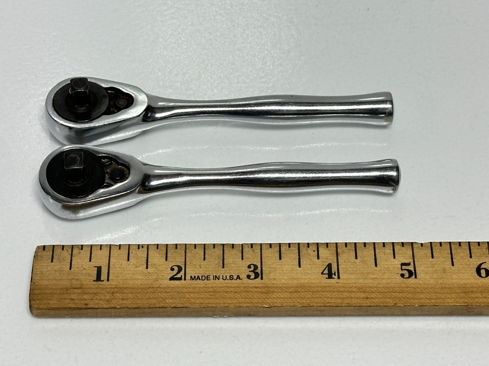 Cornwell Tools USA 2pc TR3 1/4″ Drive Chrome Handle Ratchet Pair Set Lot