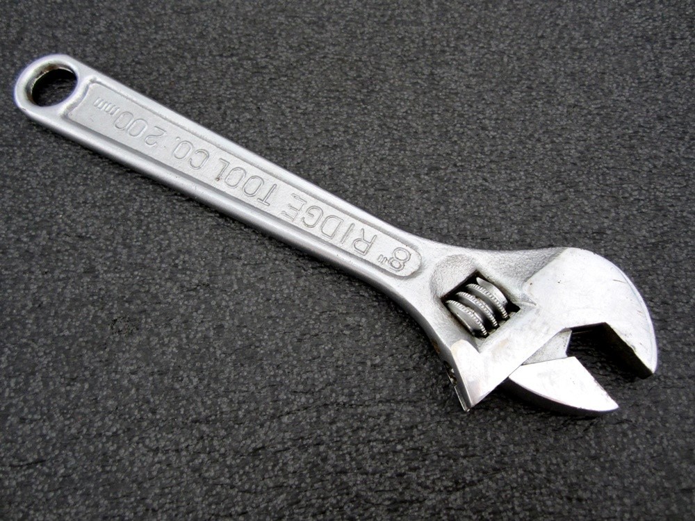 Vintage Ridgid 8″ Adjustable Wrench No. 708 Made in USA