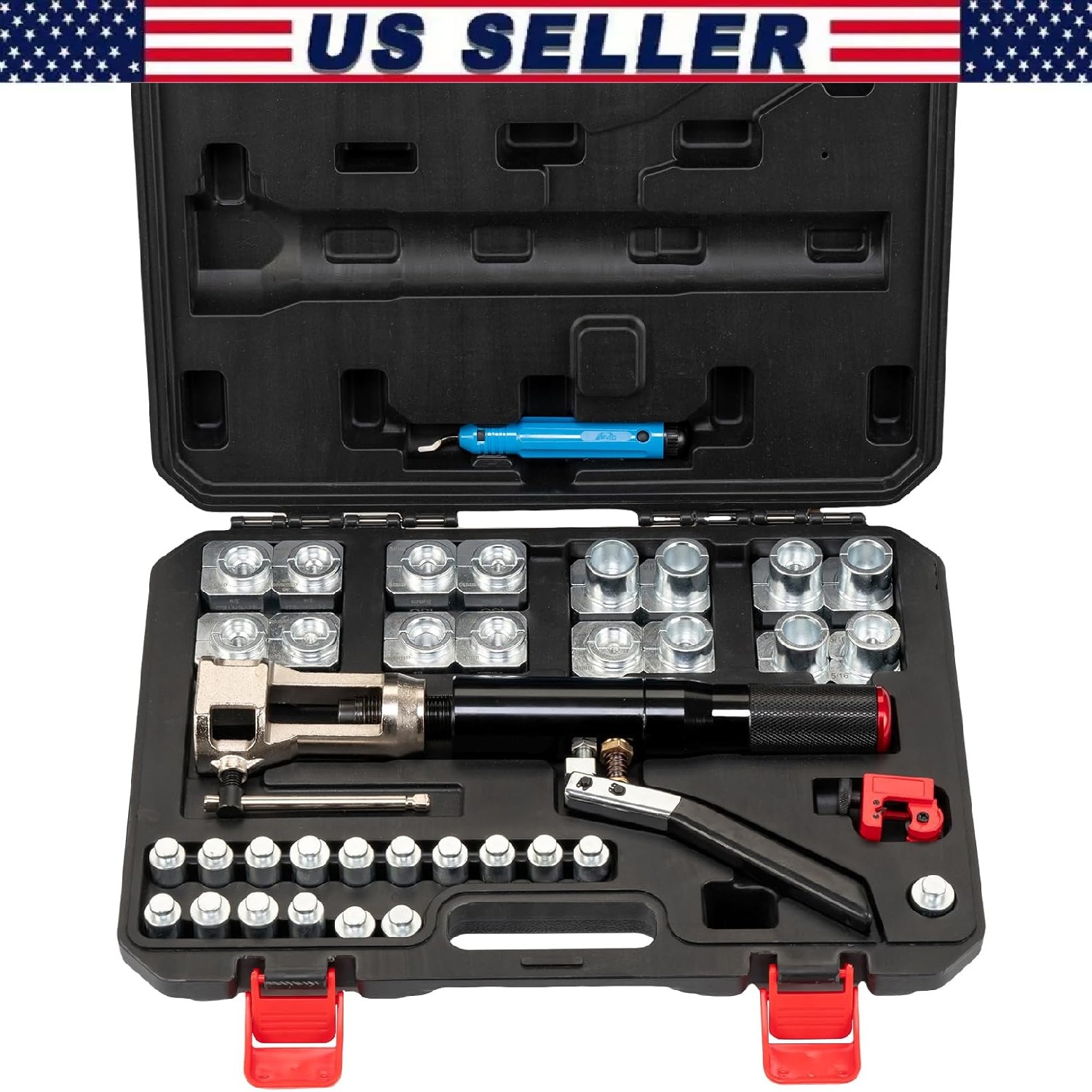 Hydraulic Flaring Tool Kit ,45° Double Brake Flaring Tool ,for Brake Line Repair