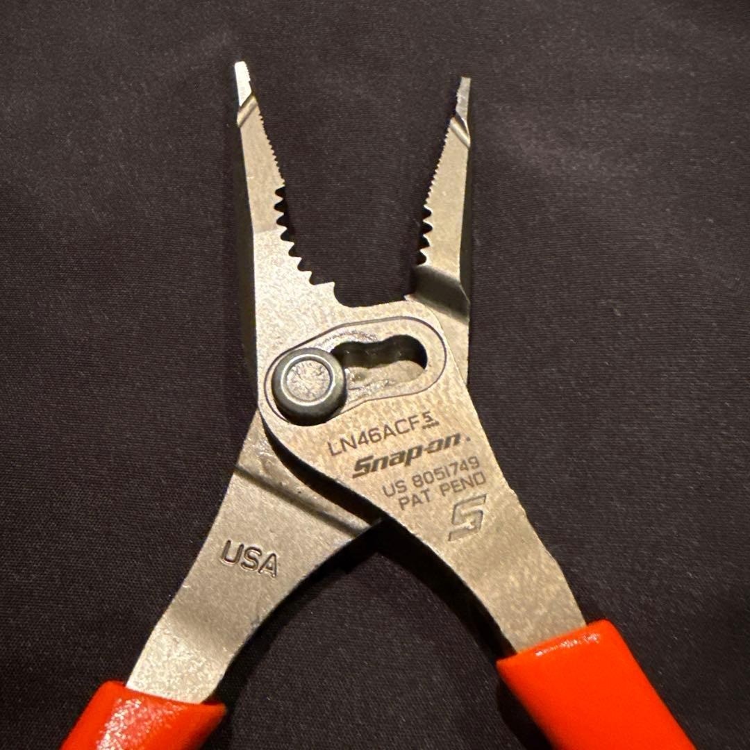 Snap-on LN47ACF & LN46ACF Needle Nose/Slip-Joint Combo ORANGE Plier Set [Unused]