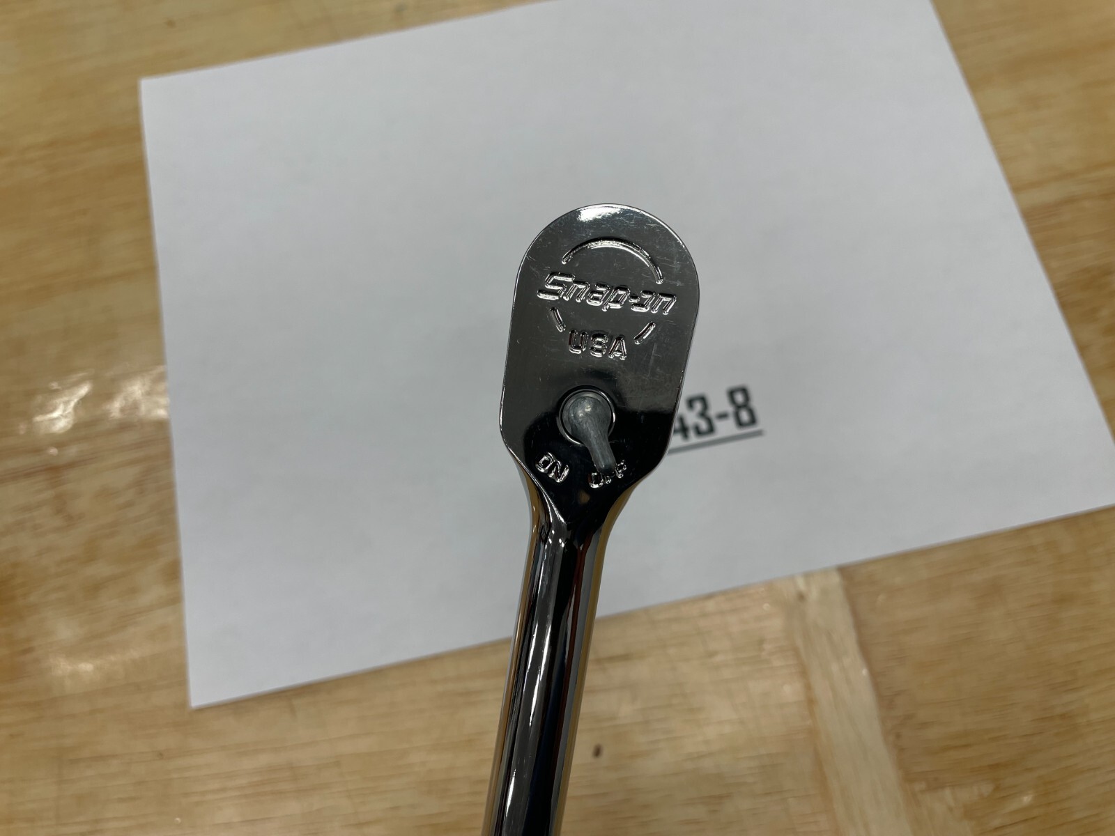 Snap-on Tools NEW HI-VIZ 3/8″ Drive Hard Grip Extra-Long Fixed Ratchet FHLLD80HV