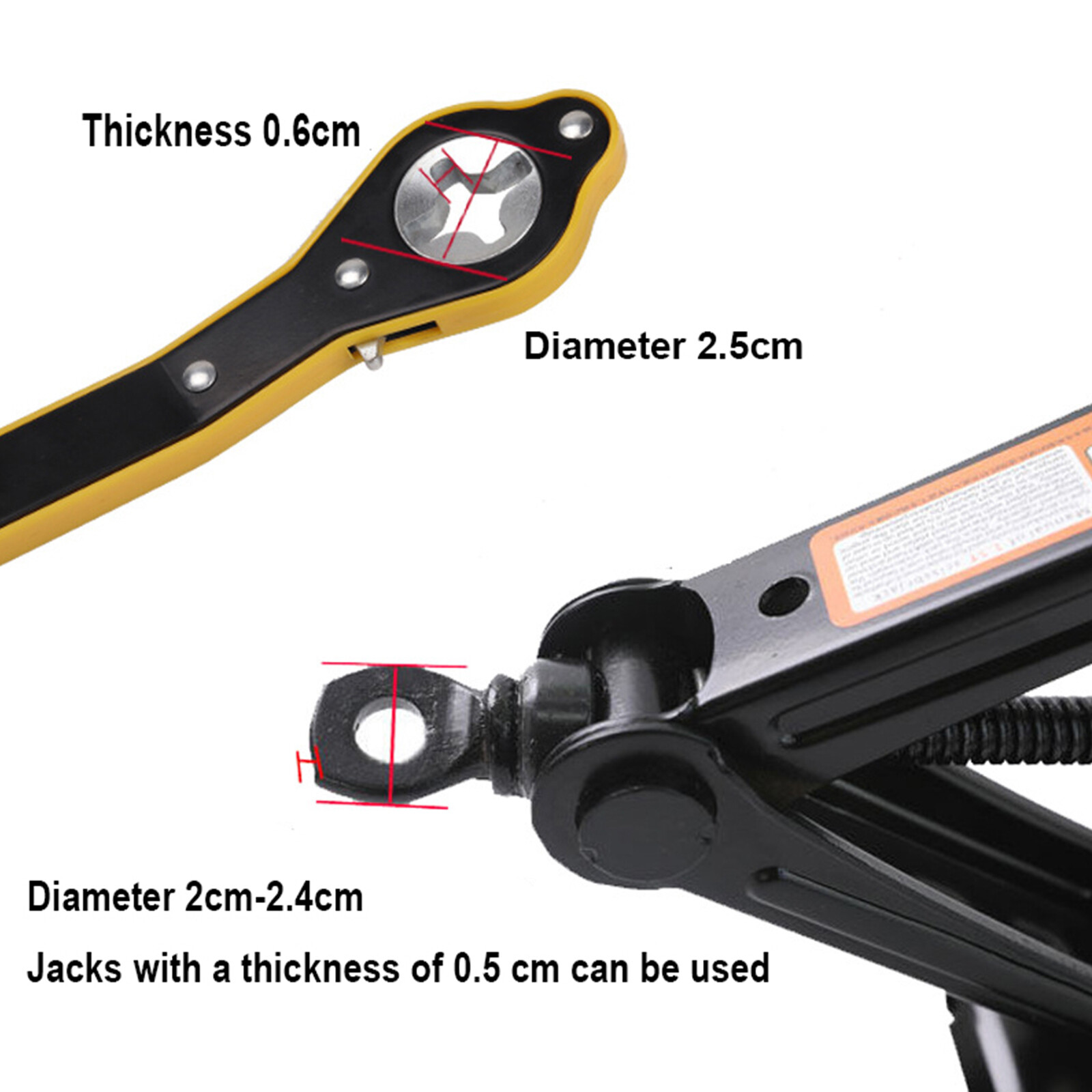 Car Scissor Jack Ratchet Wrench Garage Tire Wheel Lug Handle Tool Labor-saving