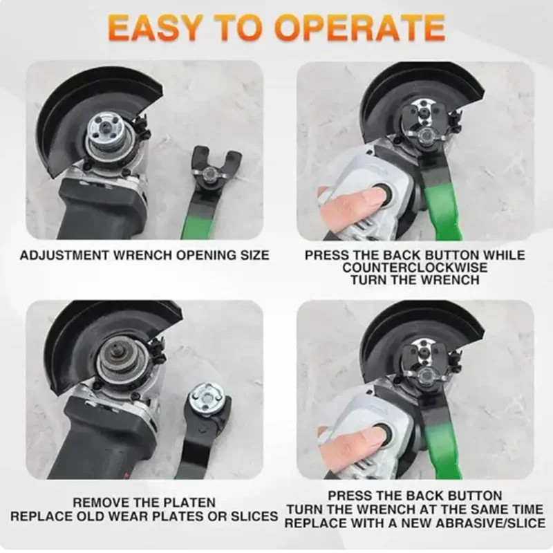 1PC Adjustable Angle Grinder Wrench 12mm/47mm Lock Nut Key Pin Spanner Wrench