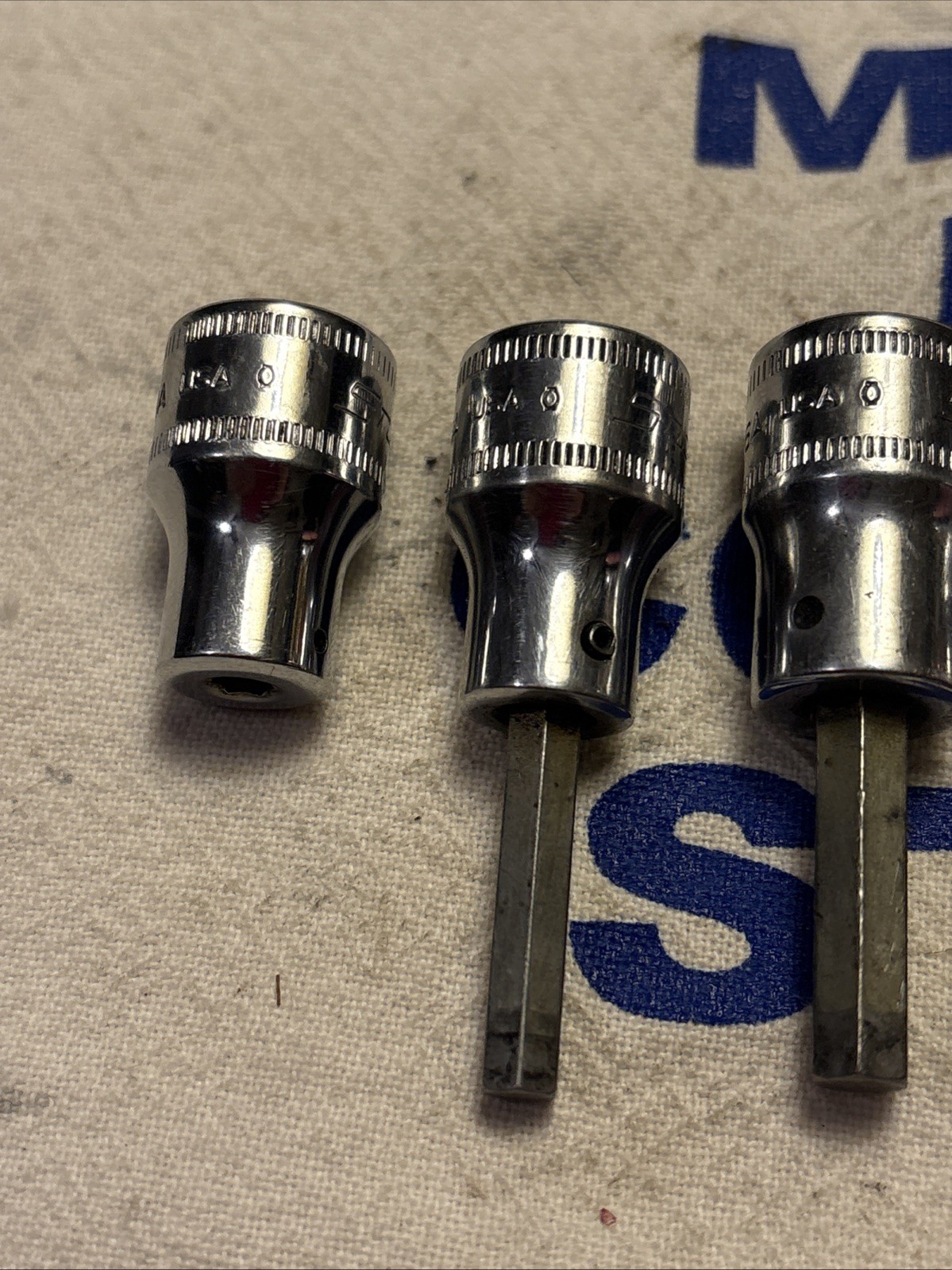 1990 Snap-on Tools USA 3/8″ Drive 7pc Metric Hex Bit Socket Set 4-10mm 207EFAMY