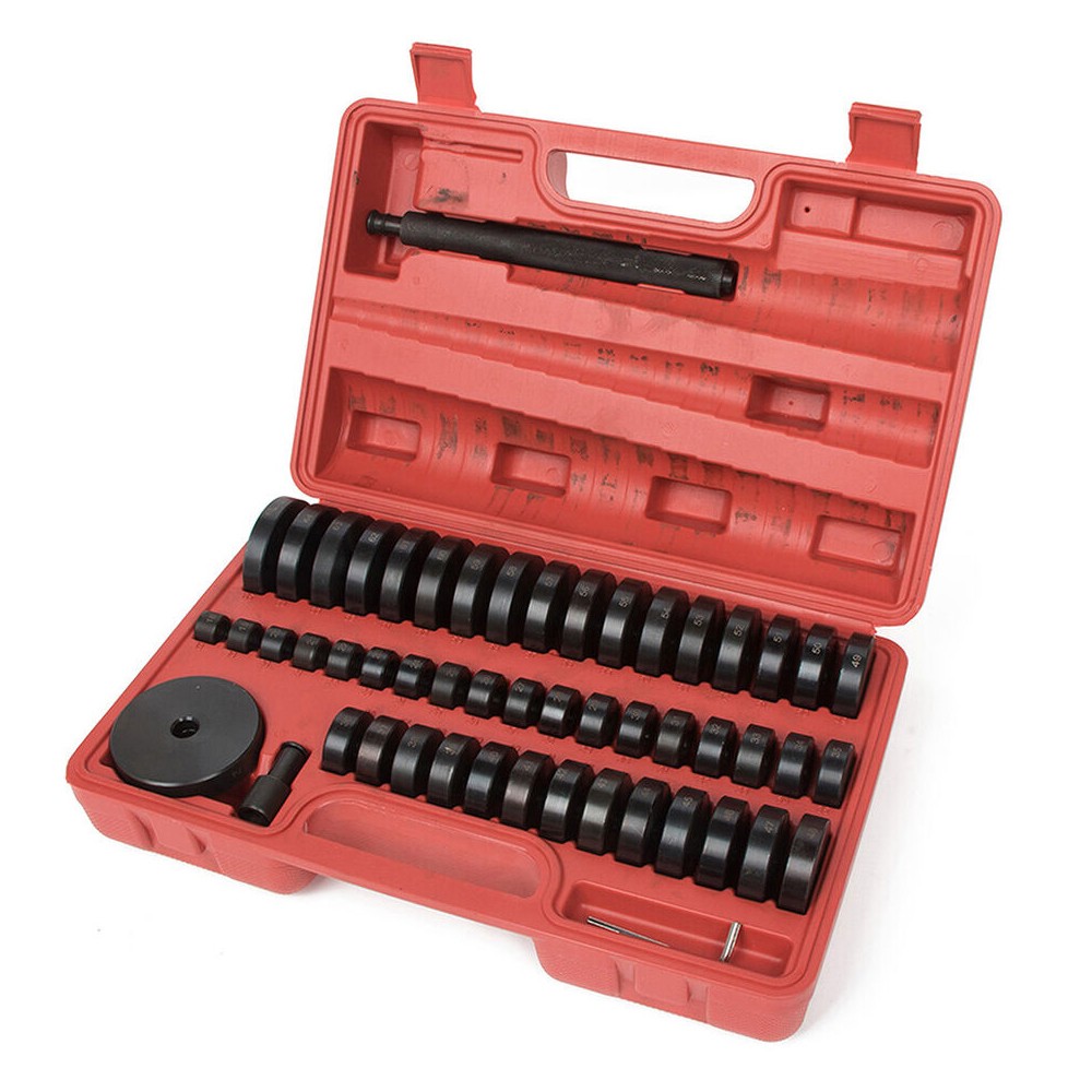 52Pc 18-65mm Seal Tool Bushing Bearing Press Push Set Disc Custom Driver
