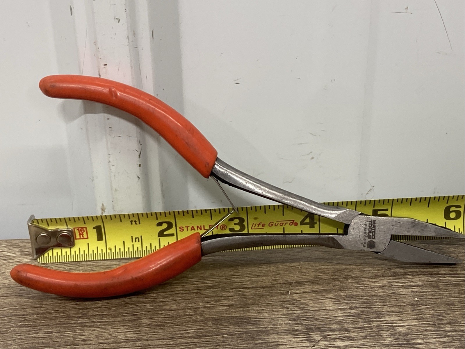 Matco Tools PMN06PA Orange Handle 6” Miniature Straight Tip Needle Nose Pliers