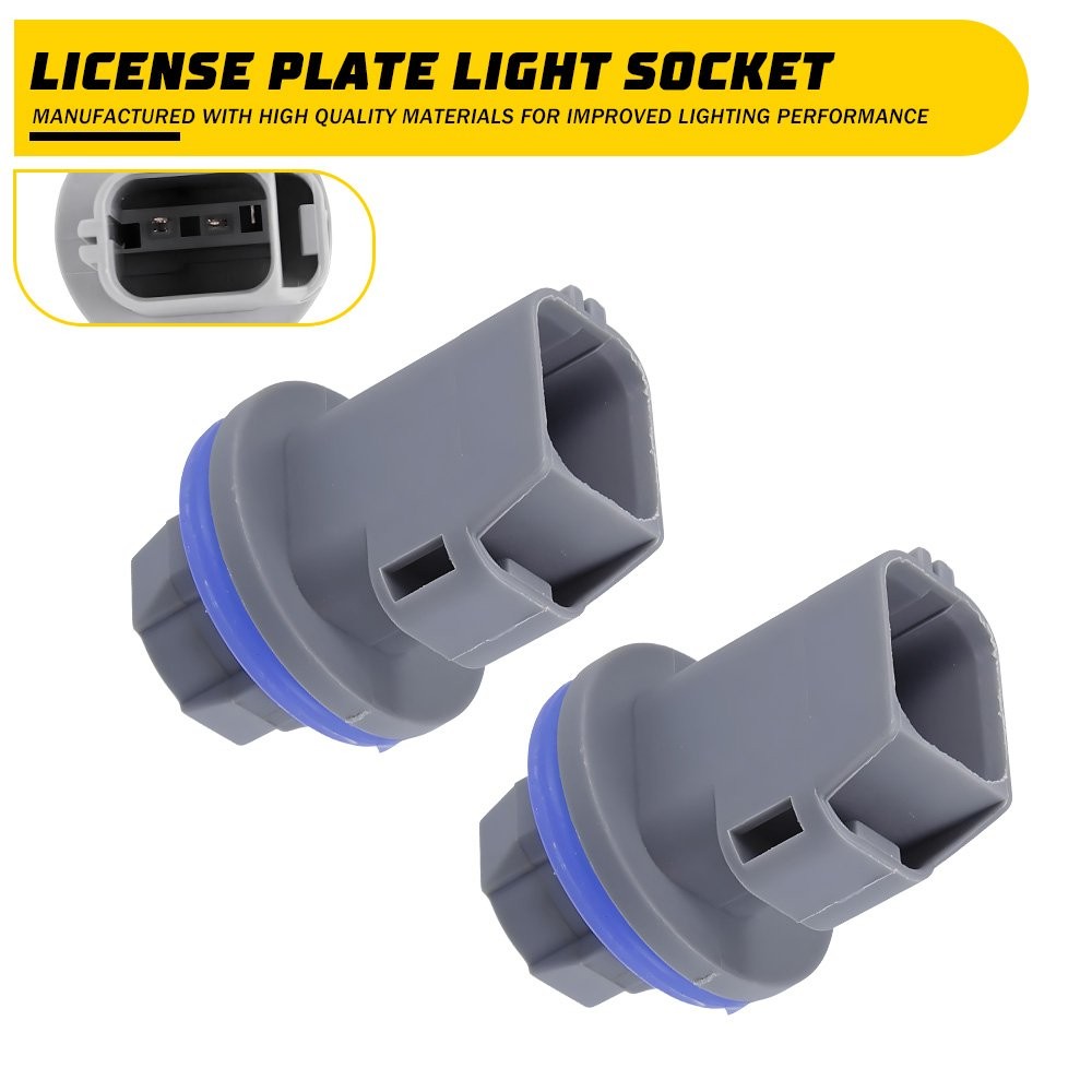 Pack of 2 For Ford 2004-2021 F150 License Plate Light Socket Wiring Plug Holder